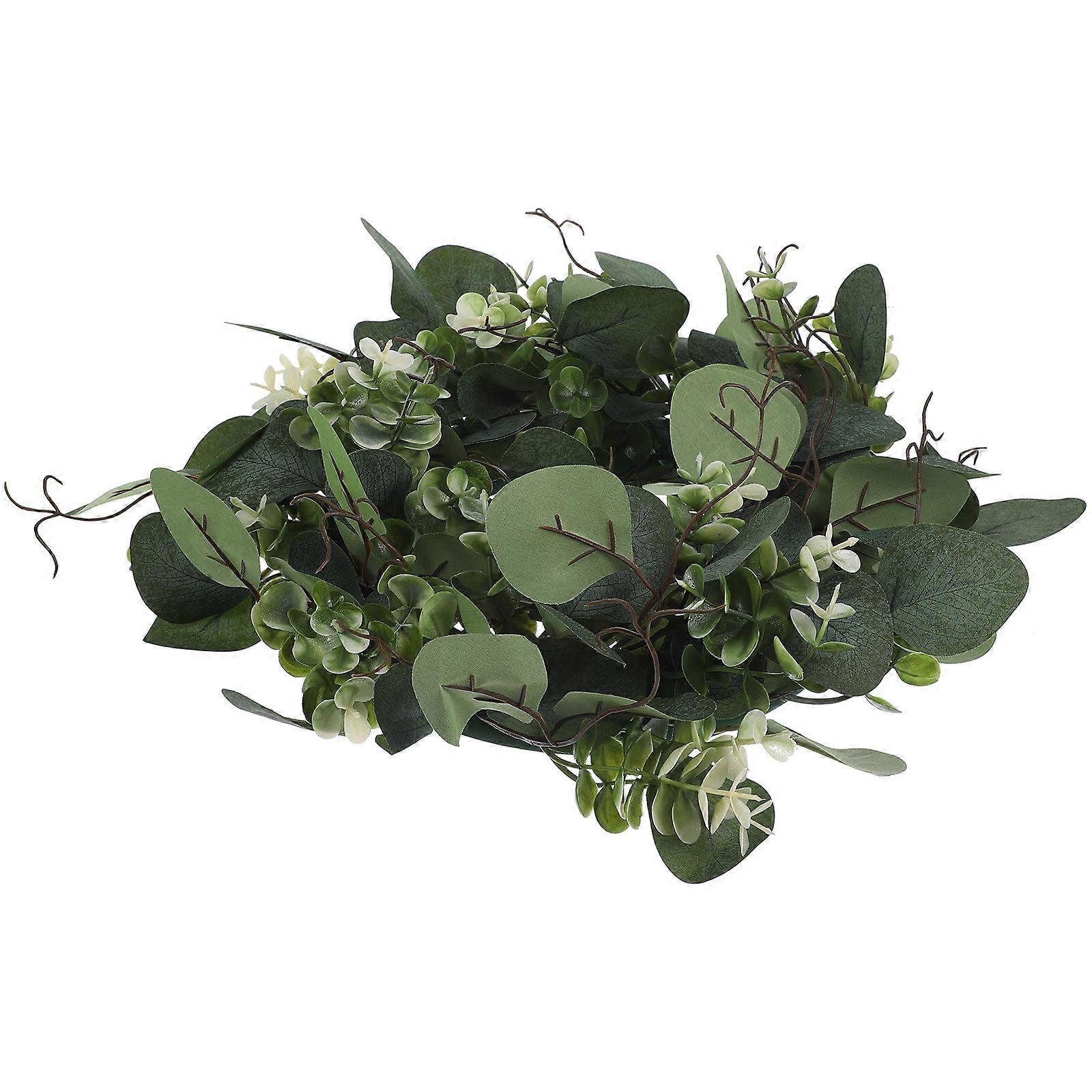 Artificial Eucalyptus Wreath Green Garland for Decoration 3Pcs Set