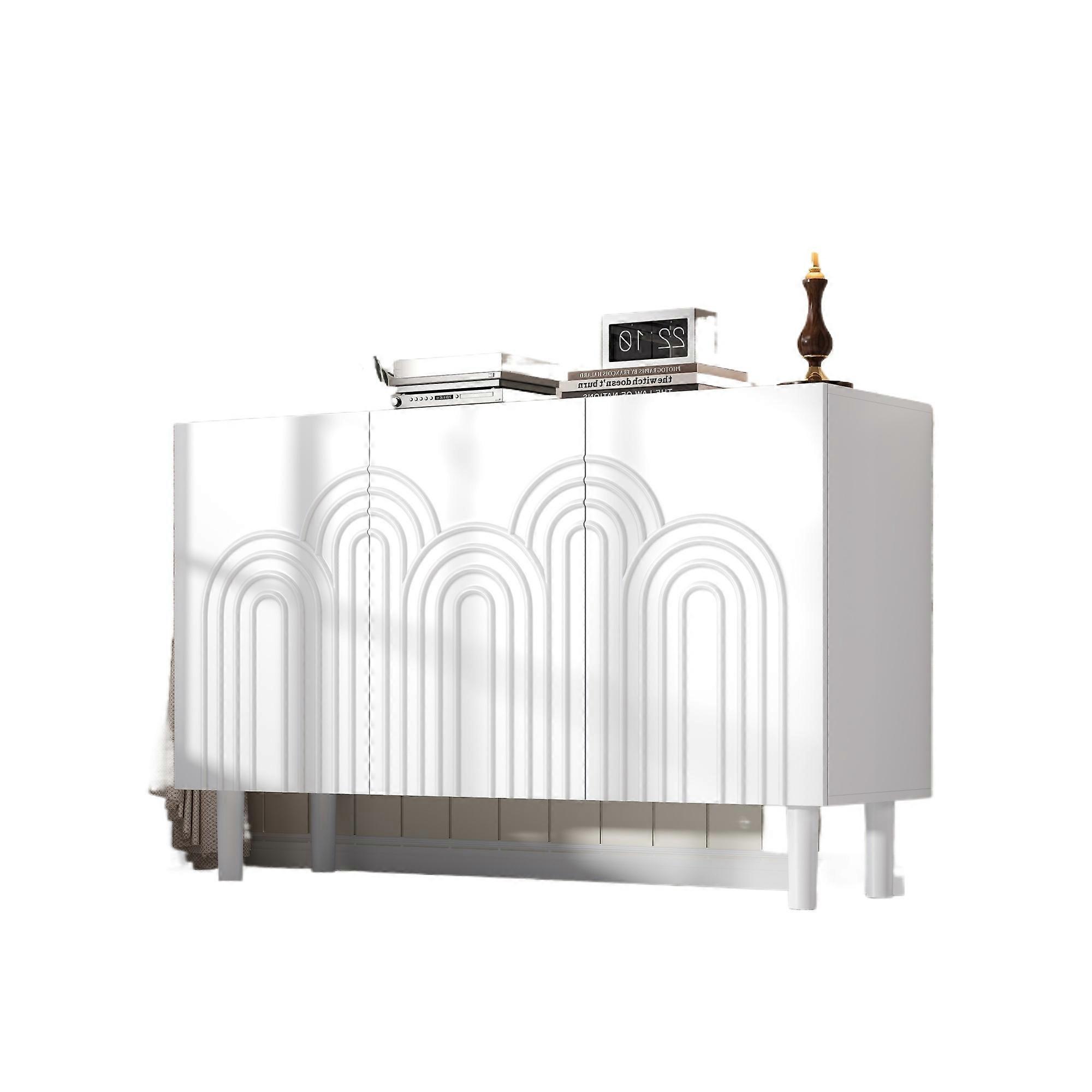 Adjustable Storage Table White Wood Composite Door Partition