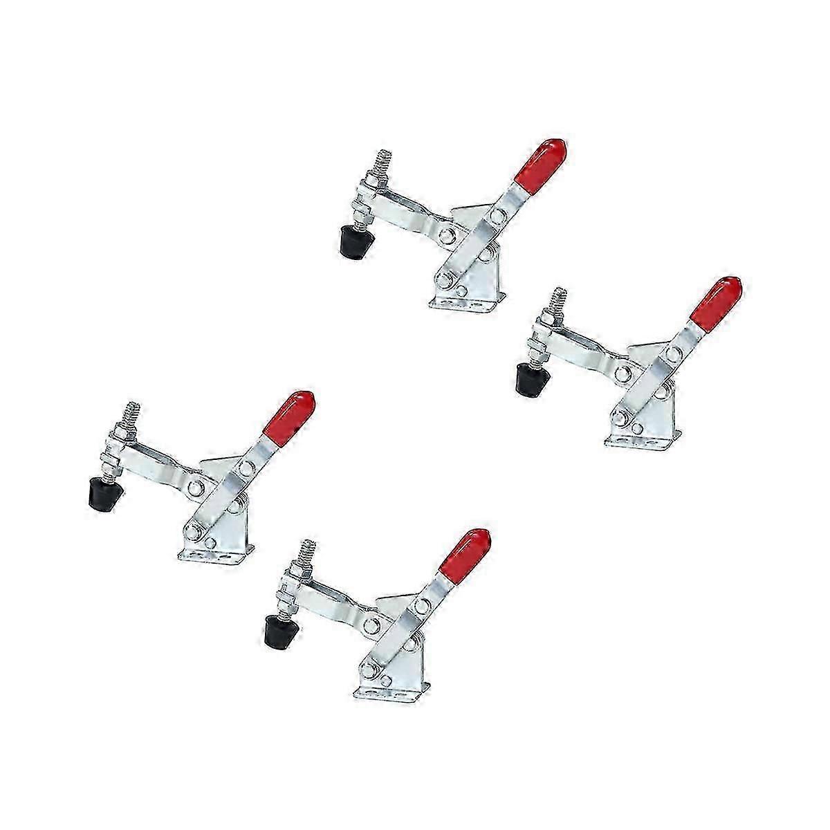 4pcs Vertical Quick-release Toggle Clamp 102b - 220 Holding Capacity W Rubber Pressure Tip