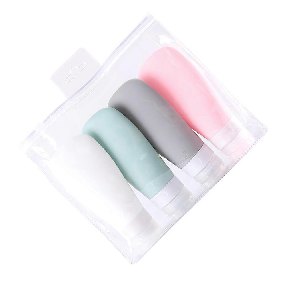 Portable Travel Bottles 4Pcs Silicone Toiletries Container For Assorted Color Leak-Proof Design 90ml