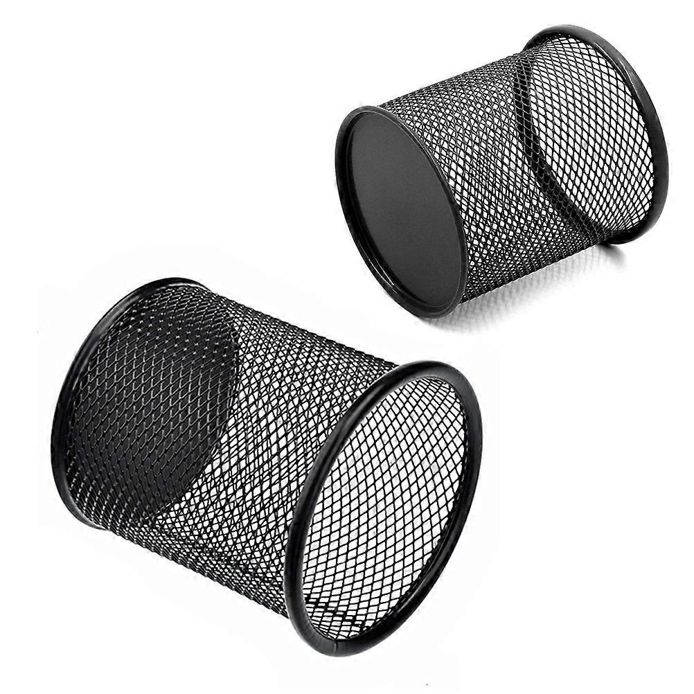 Pen Storage Containers Wire Holder For Desk Scissors And Rulers Storage 4Pcs Black