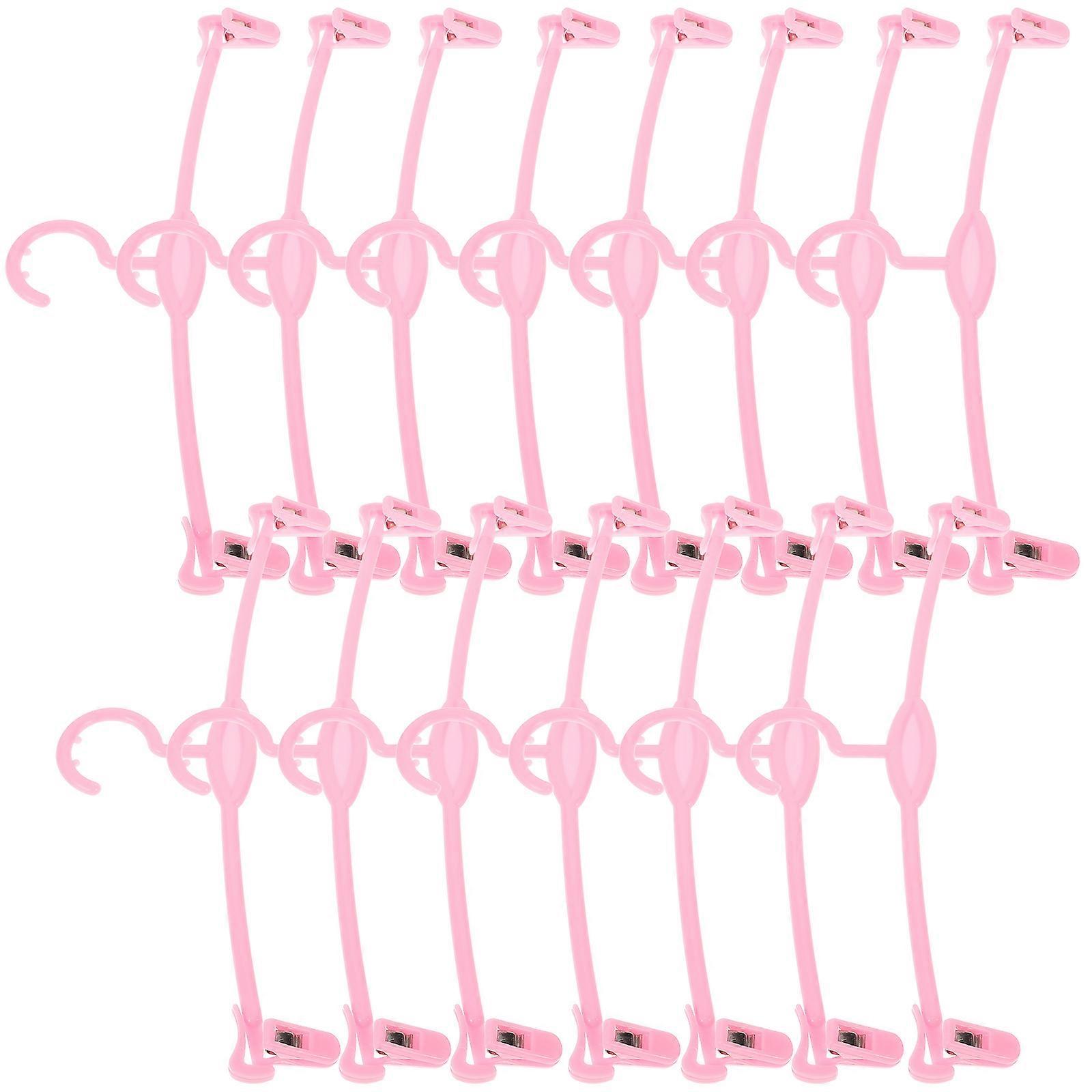 Plastic Panties Hanger for Laundry Drying 45Pcs Pink Bra Support Rack