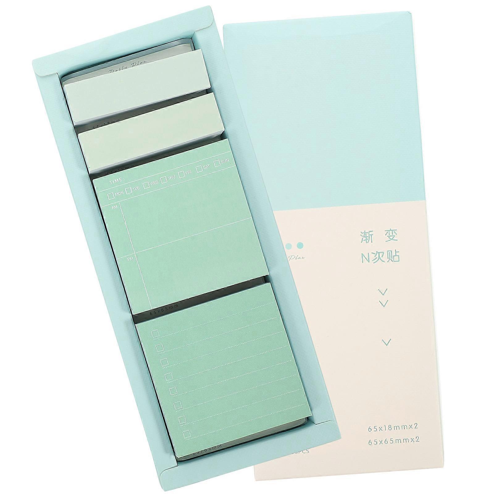 Sticky Tabs 3Pcs Decorative Memo Pads For Office Supplies And General Consumers In Blue Color With Self-Adhesive Function