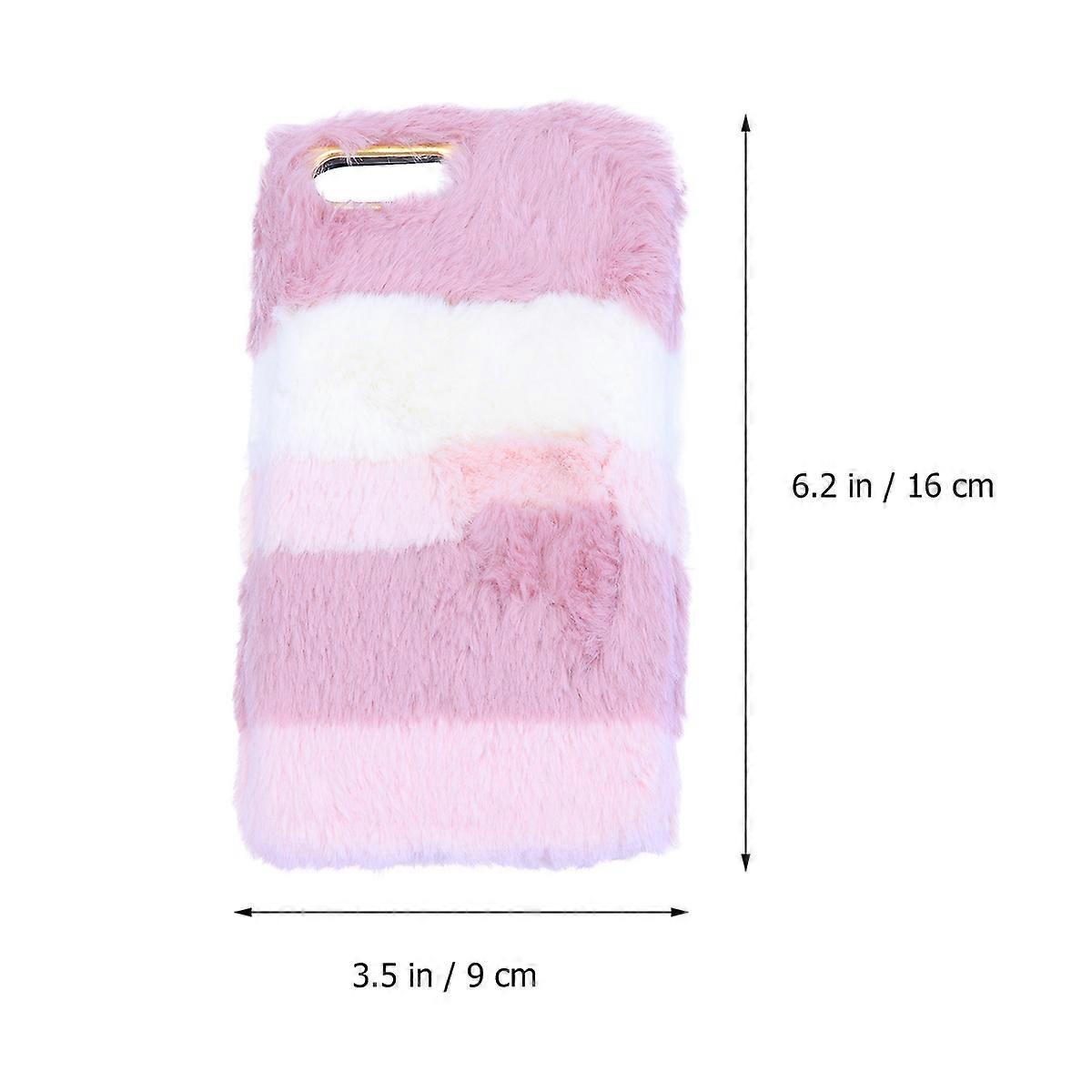 Fluffy Phone Shell Mobile Phone Cover For Pink Compatible With Daily Life Occasions 16 X 9 X 4Cm Scratch Resistant 3Pcs