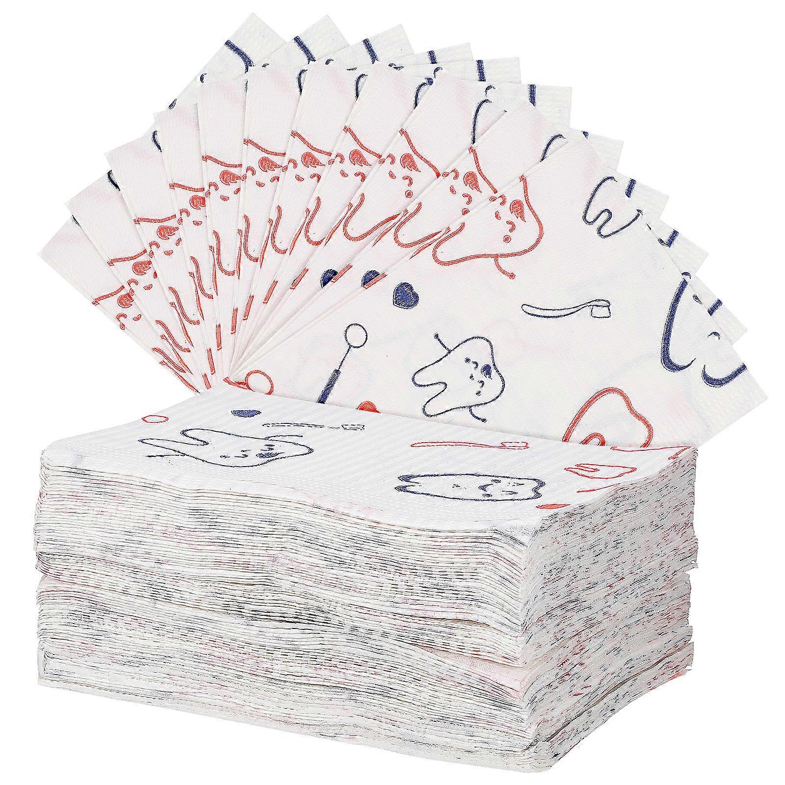 80 Pcs Disposable Bibs Protective Coverage Patient Bibs Waterproof Absorbent Mats