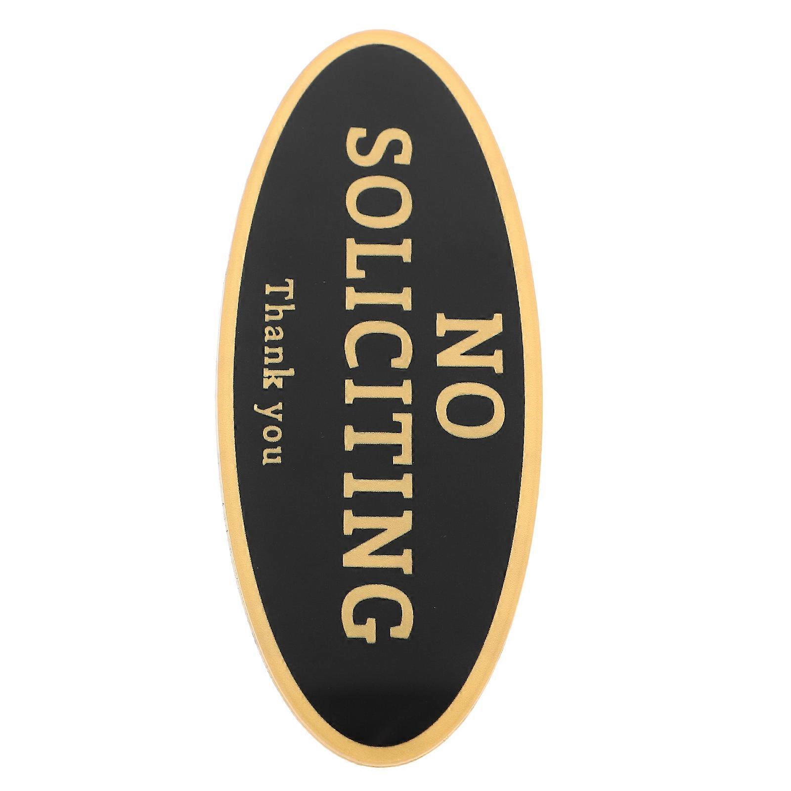 No Soliciting Sign for House Acrylic with Self Adhesive 4Pcs for Front Door Use