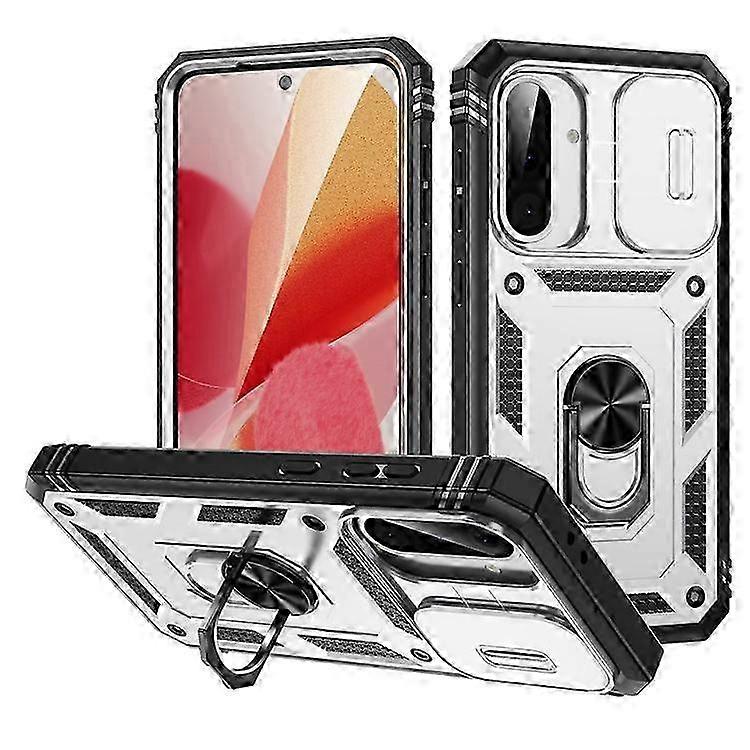 Compatible For Samsung Galaxy A36 5G Case TPU+PC Slide Camshield Kickstand Phone Cover