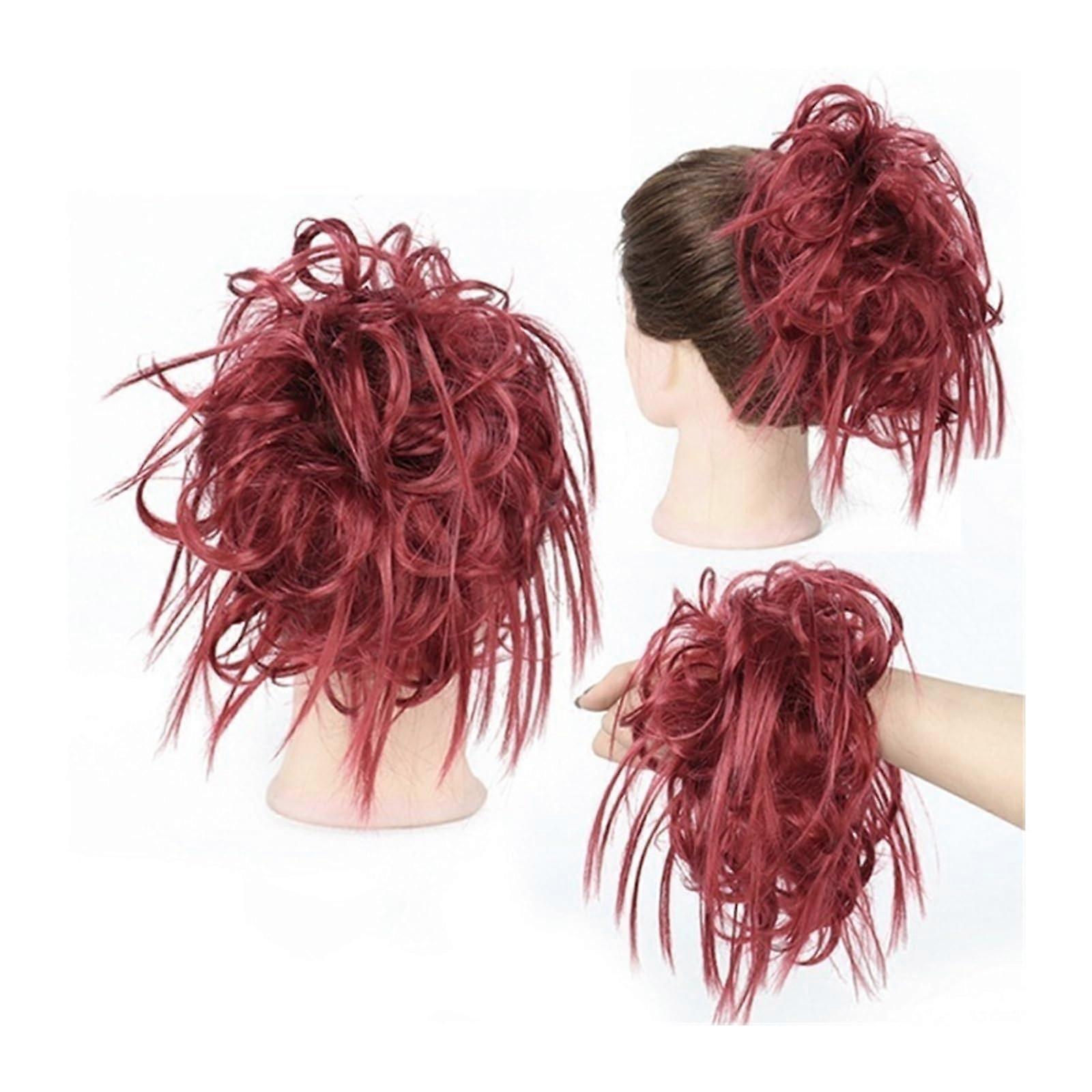Hair Bun Extensions Tousled Updo Messy Bun Hairpiece Ponytail Extensions Color Q17 BU For Women