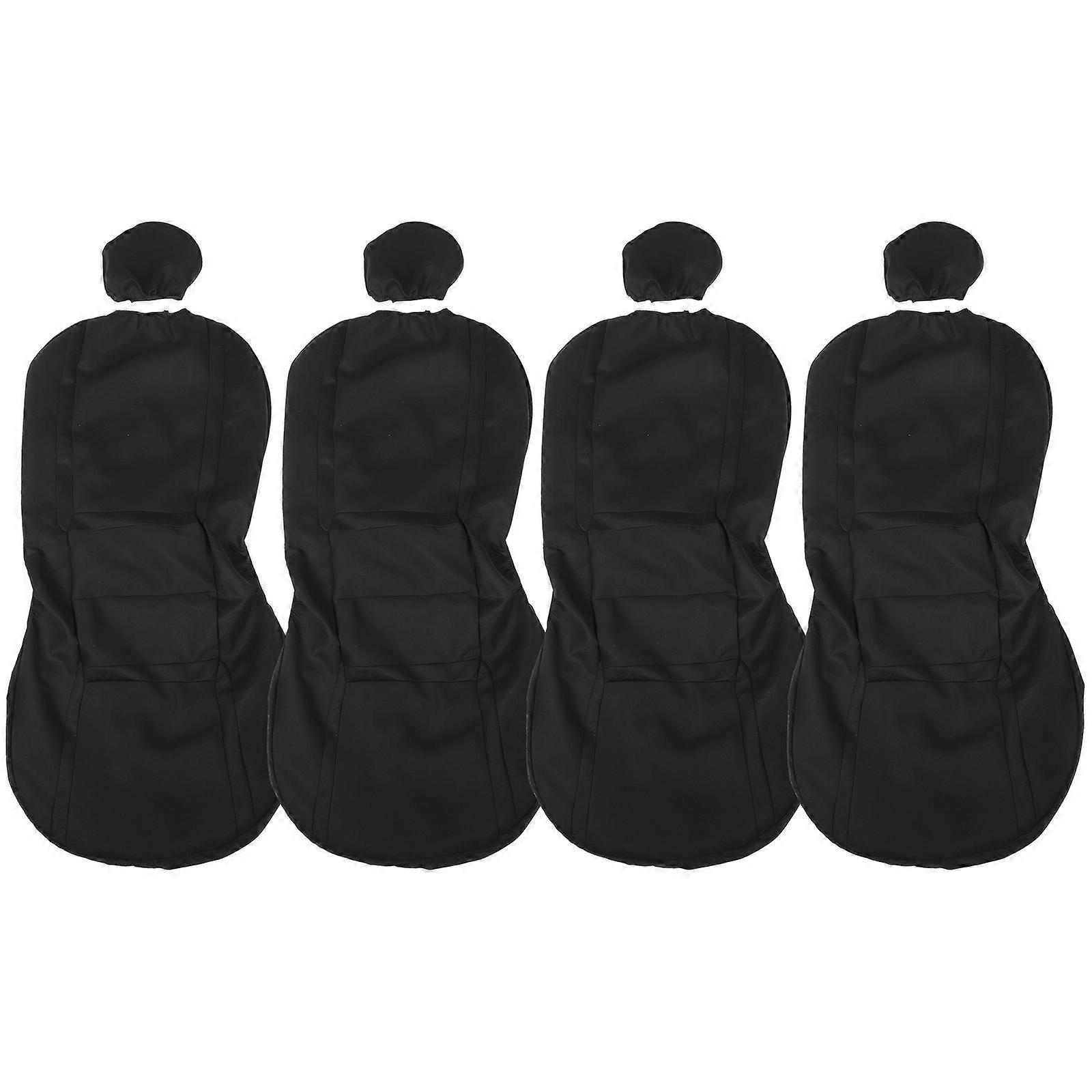 Car Interior Accessory Auto Seat Cover for 4Pcs Universal Black