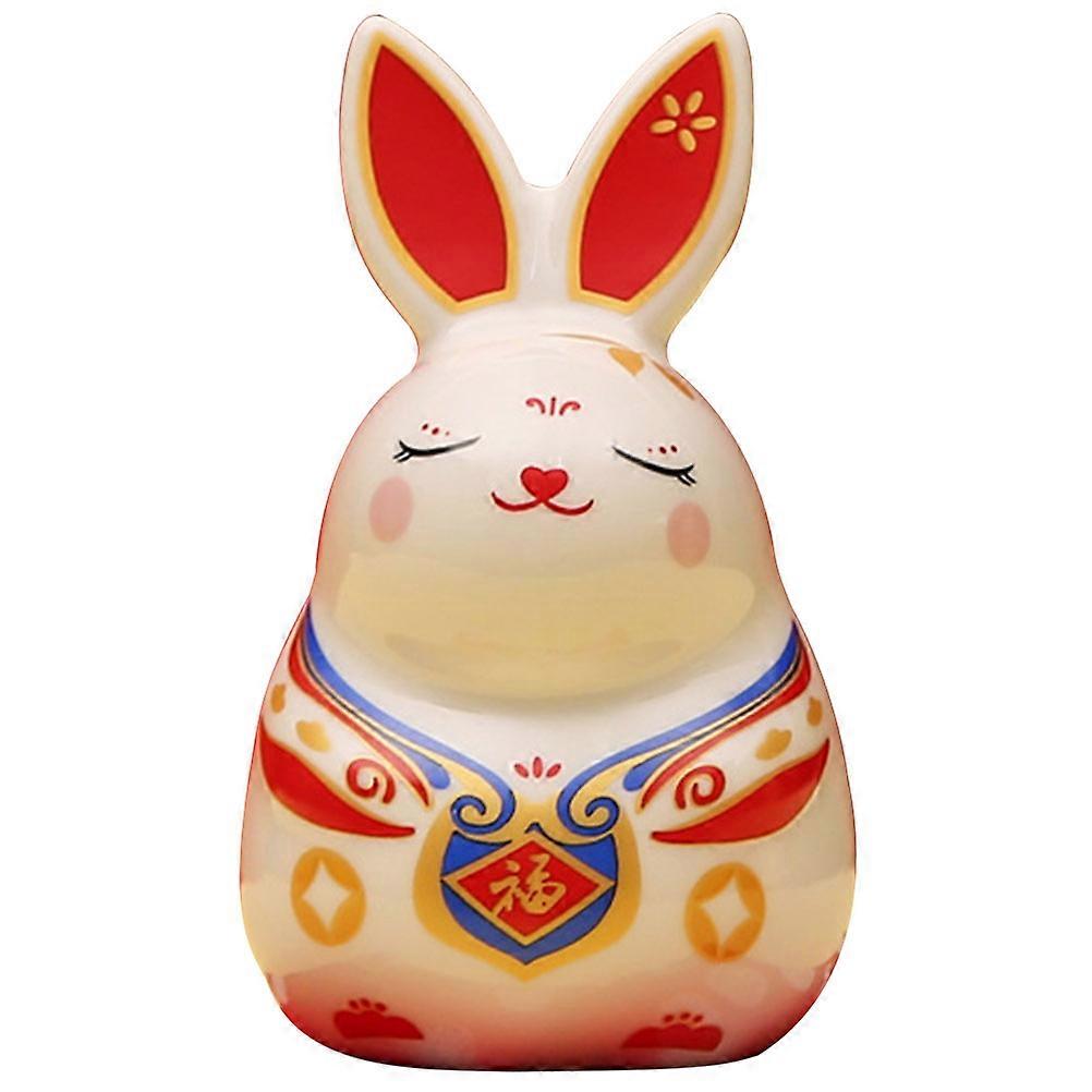 5Pcs Fortunate Rabbit Sculpture Ideal For Banquet And Office As A Decorative Item Storing Coins