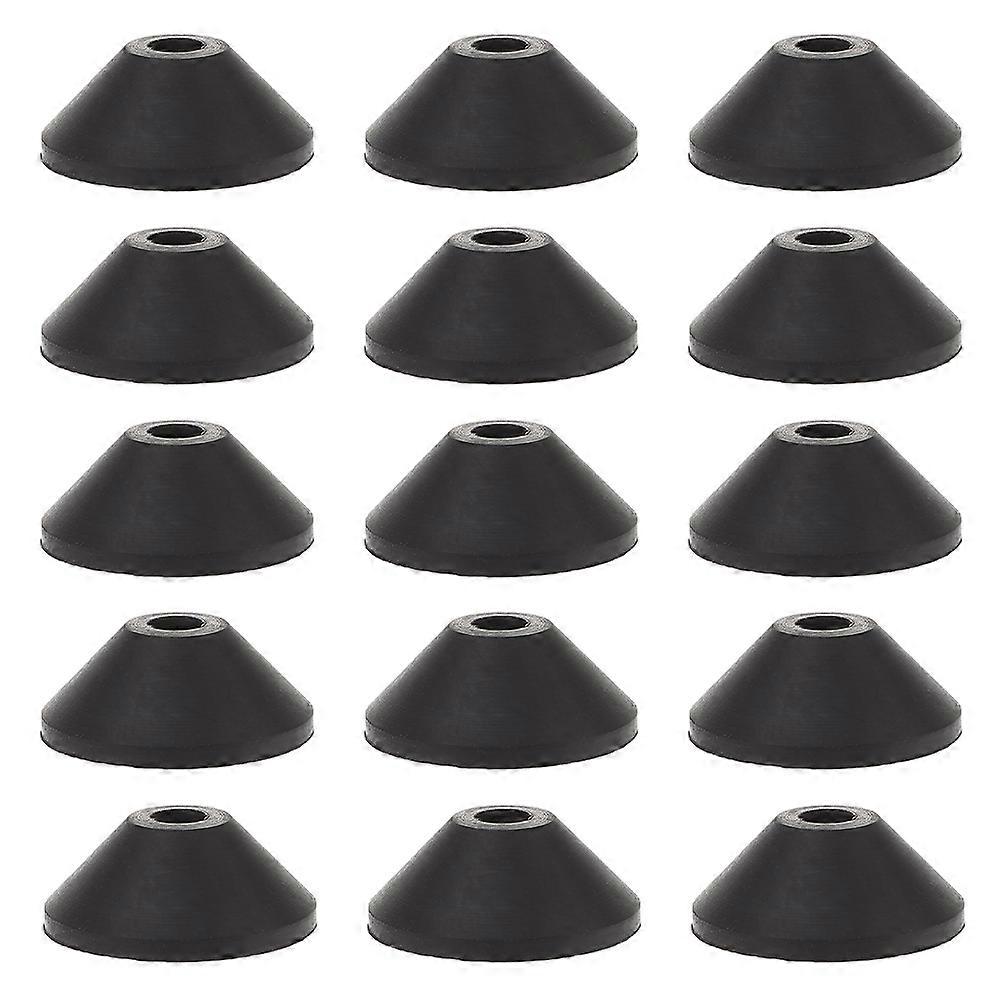 Toilet Sealing Gaskets 25Pcs Conical Leak Prevention For Homeowners In Black Crafted From Durable Rubber Material