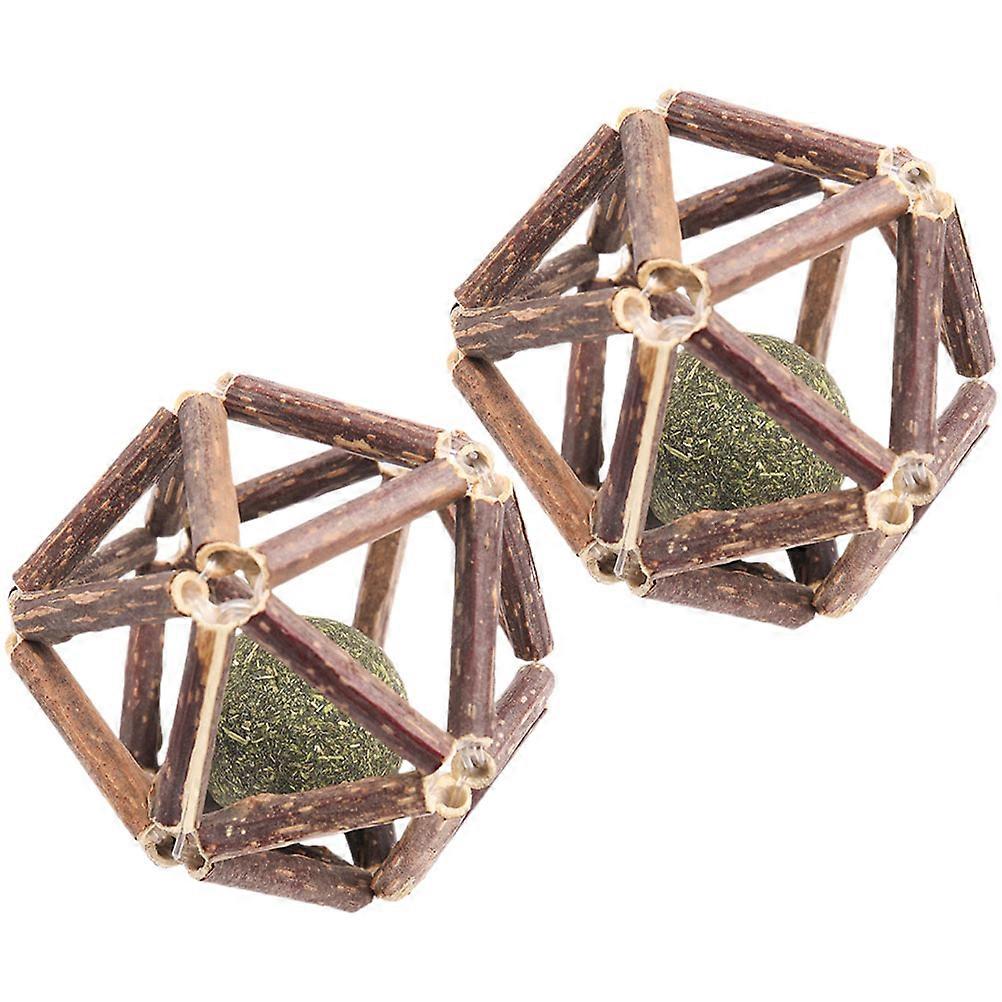 Cat Chew Toys Catnip Ball for Teeth Cleaning 6Pcs Durable Indoor Toys