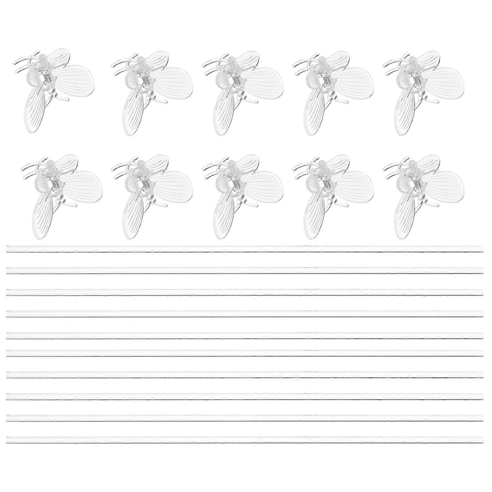 Acrylic Plant Support Stakes Single Stem Support Stakes for 5Sets