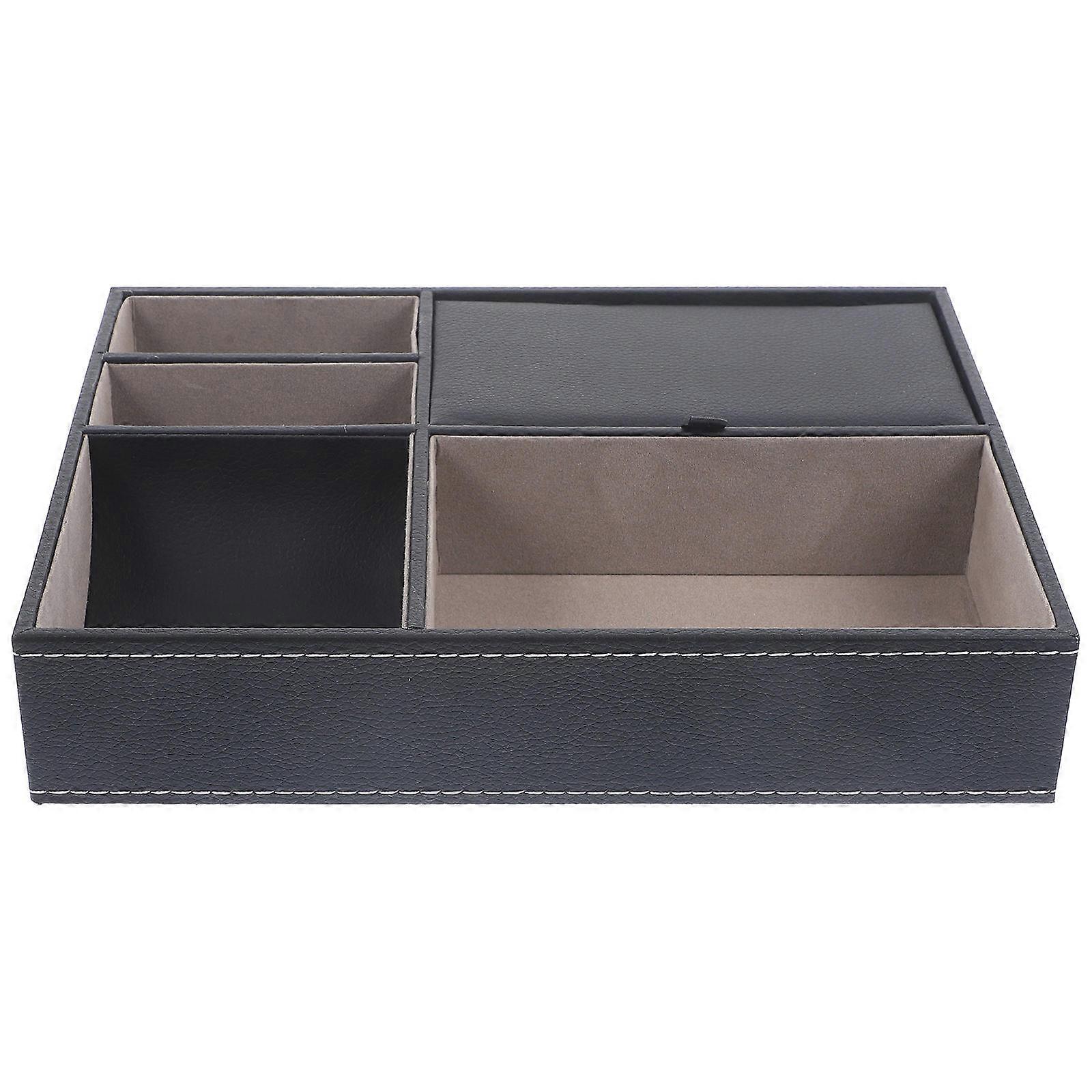 Retro Jewelry Storage Box Organizer Multi-Functional Storing Case 25.5X18.5X5CM Lint 1Pcs
