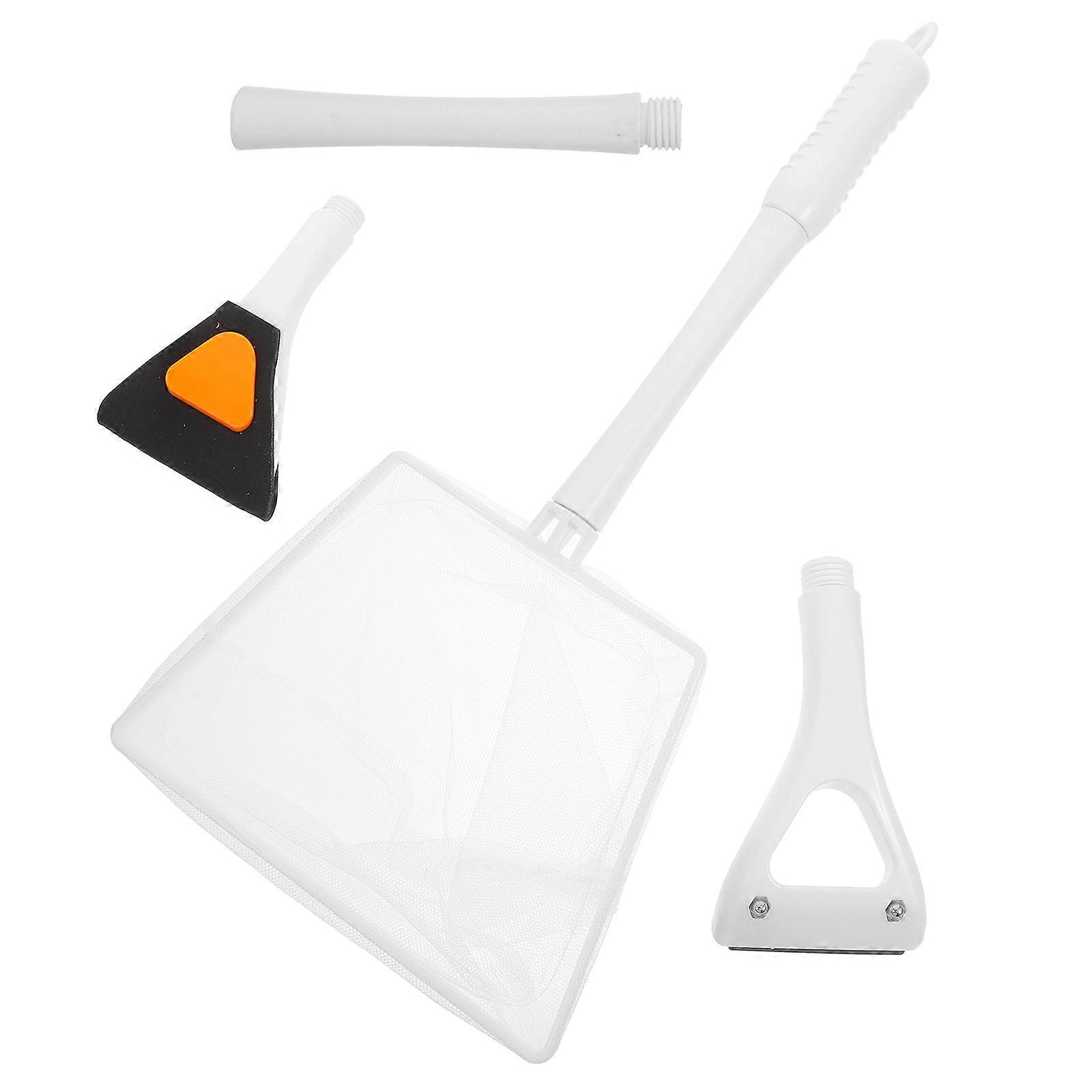 Fish Tank Brush Aquarium Cleaner for Compact Cleaning 4Sets White