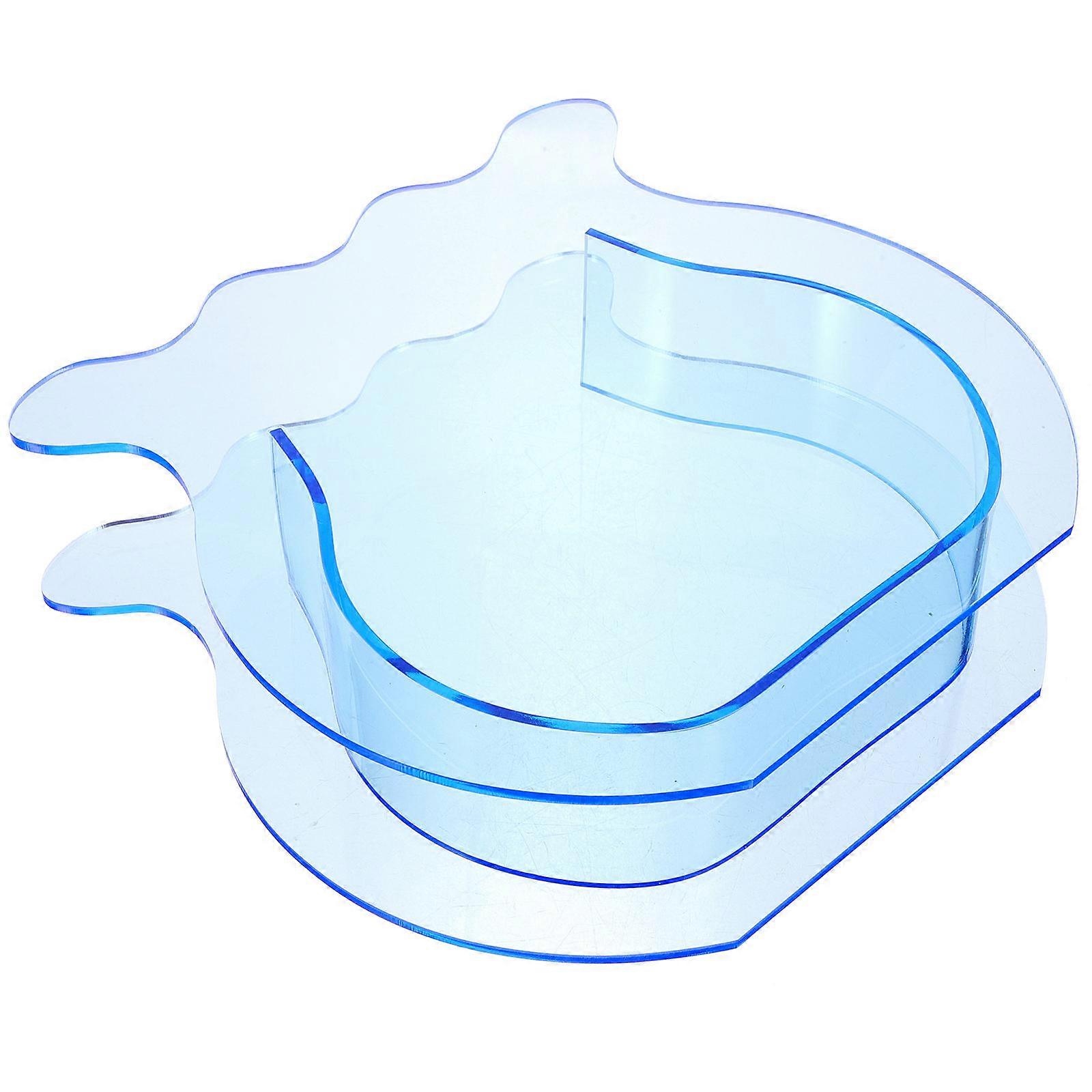 Blue Acrylic Delicate Flower Pot for Decoration 3Pcs Multi-Function Vase