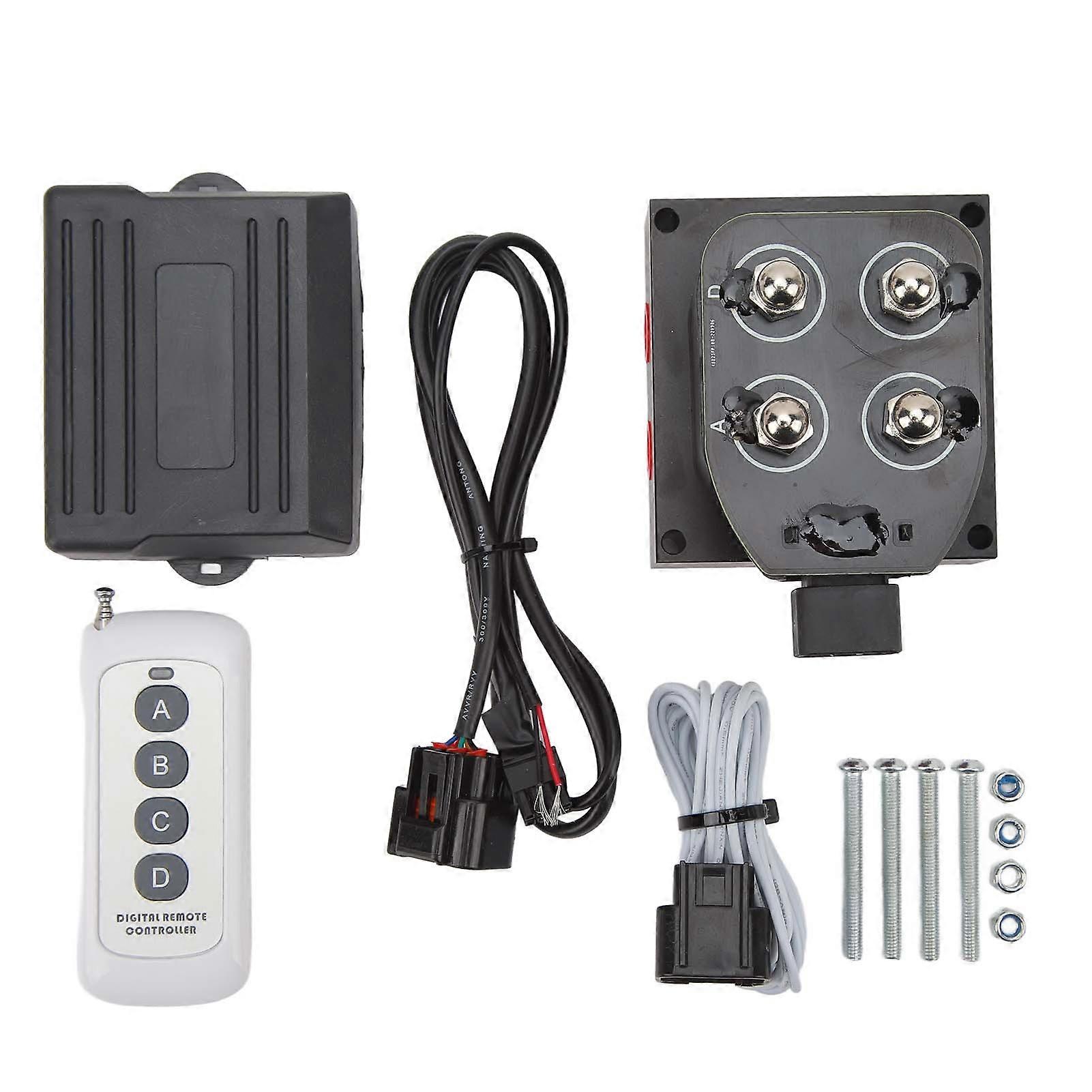 Air ride manifold valve for 12V vehicles - 200PSI 4-way adjustment with remote control