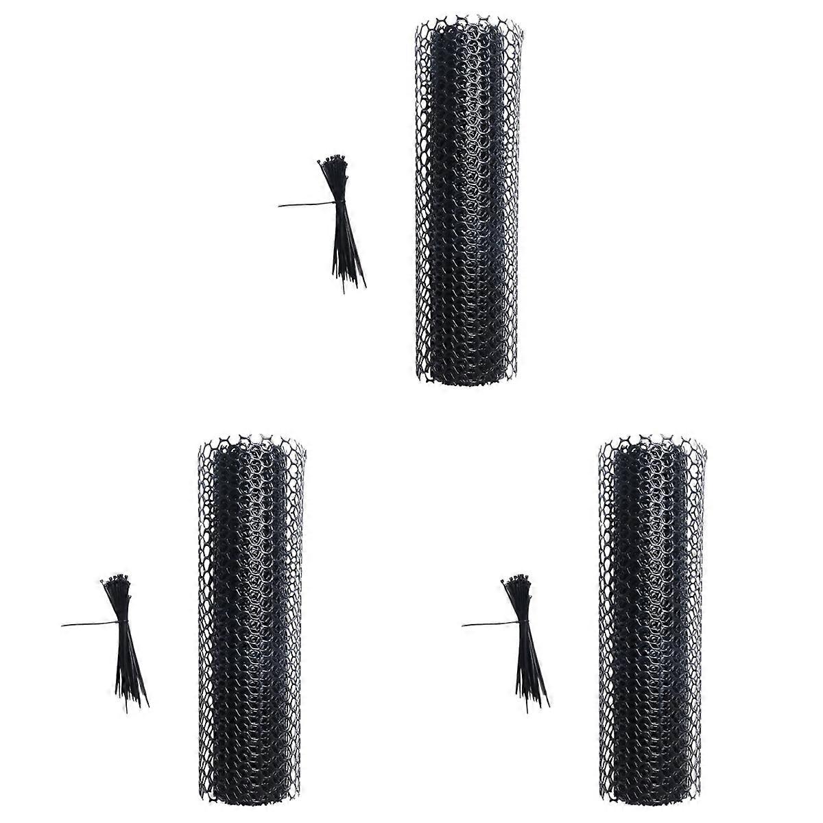 Reusable Plastic Chicken Wire Fence Mesh(Black)