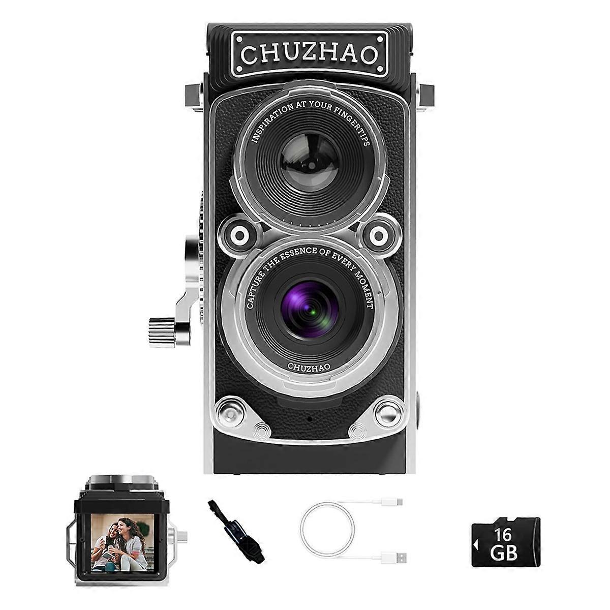 Digital Vintage Camera 1080P CCD Retro Dual Reflex Camera