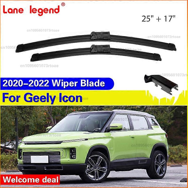 Applies to Front Wiper Blades For Geely Icon 2020 2021 2022 Windshield Windscreen Front Window Cutter Accessories 25"+17"