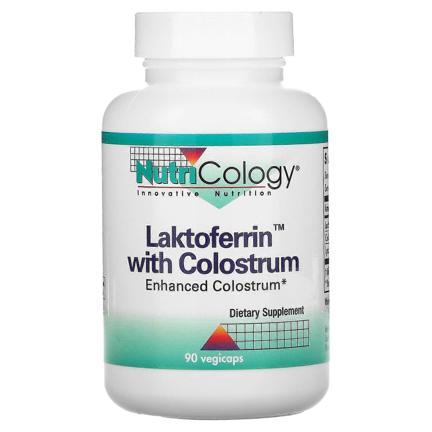 Nutricology, Laktoferrin with Colostrum, 90 Vegicaps