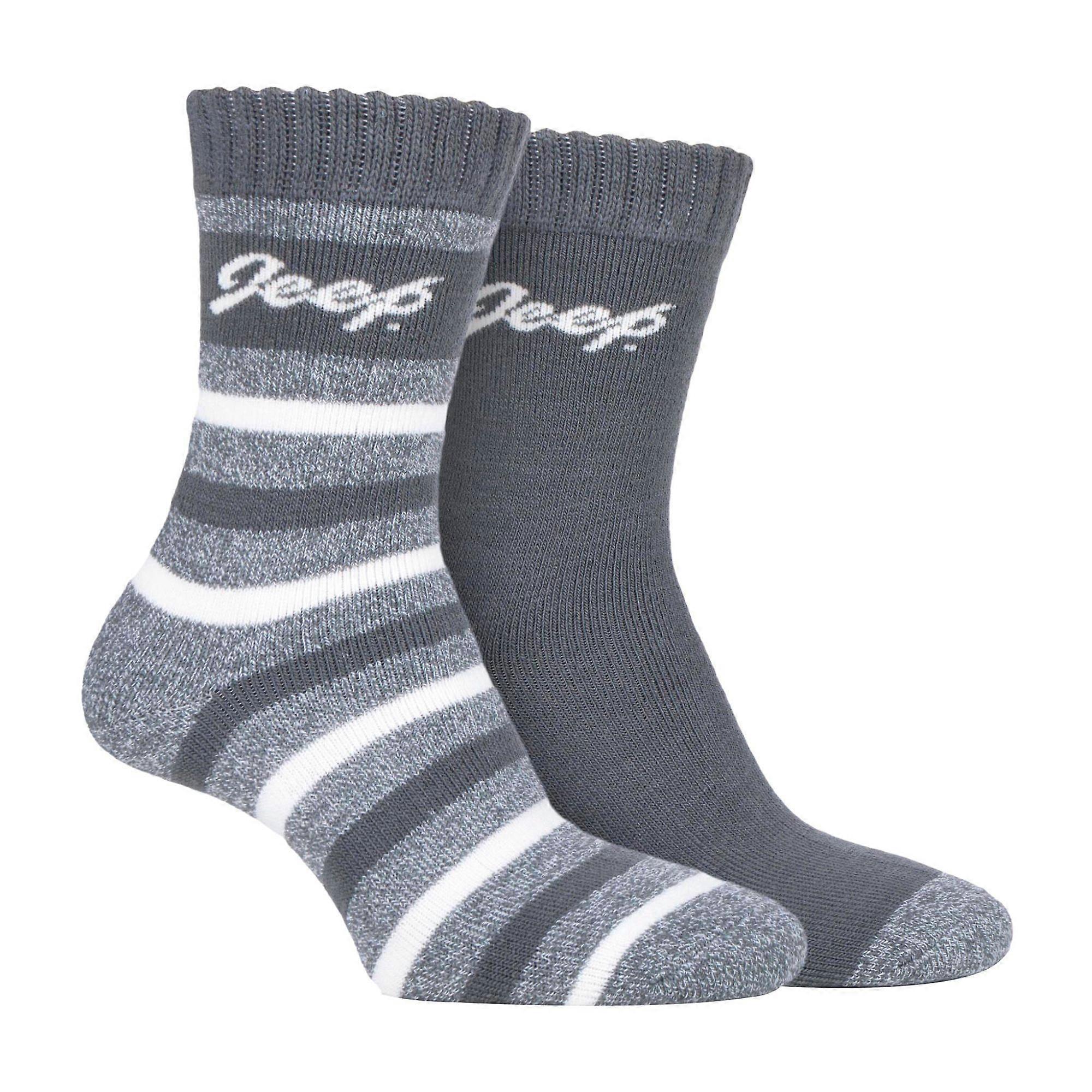 Jeep - 2 Pack Ladies Brushed Thermal Boot Socks