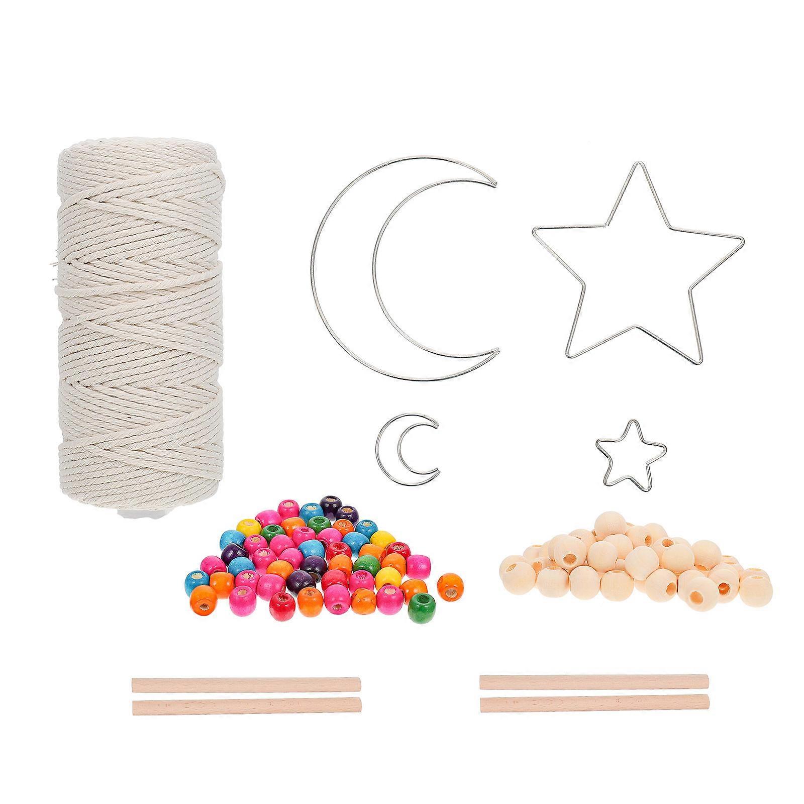 DIY Dream Catcher Material Kit for Crafting 2Sets Beige