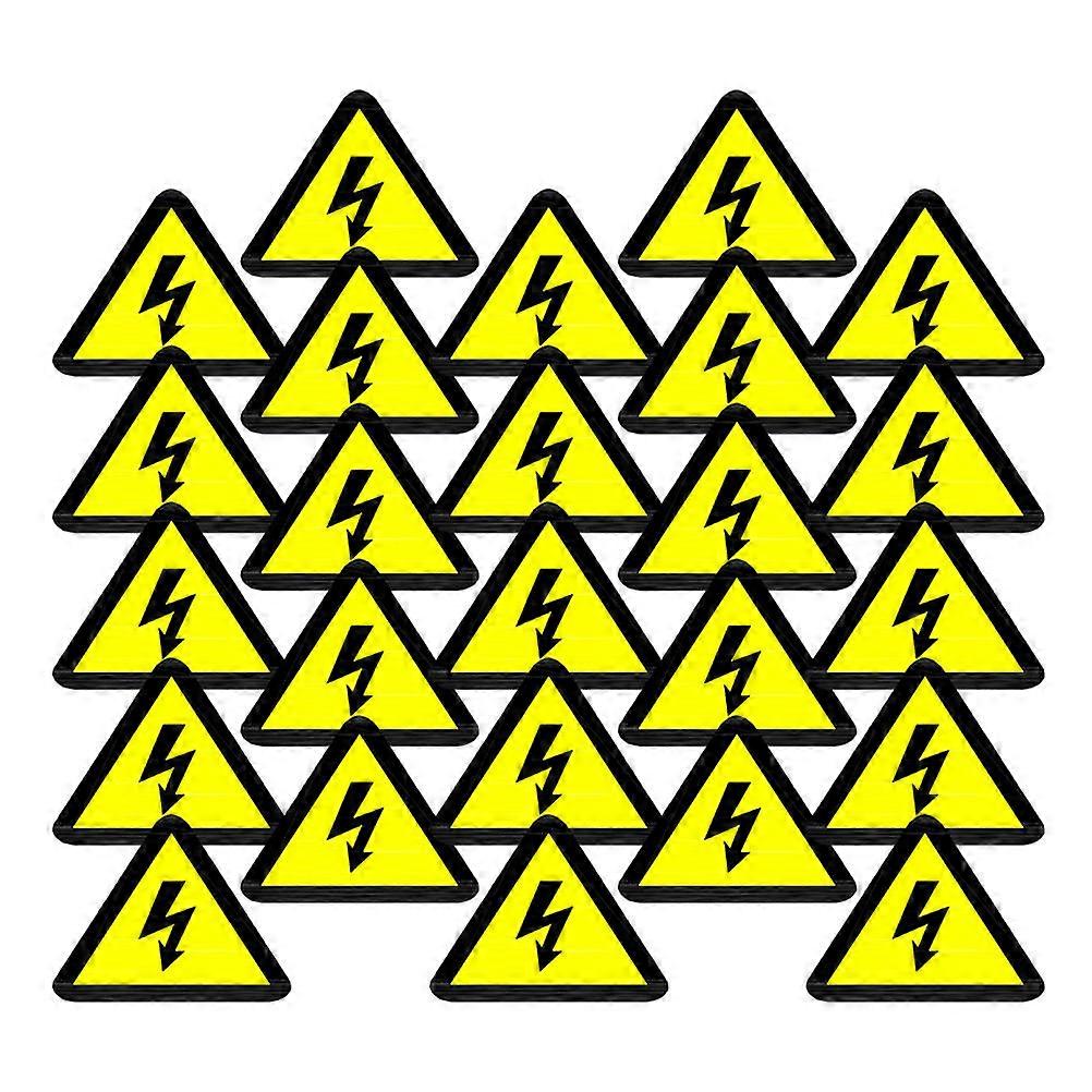 Electrical Warning Sticker for High Voltage 100Pcs Yellow Triangle