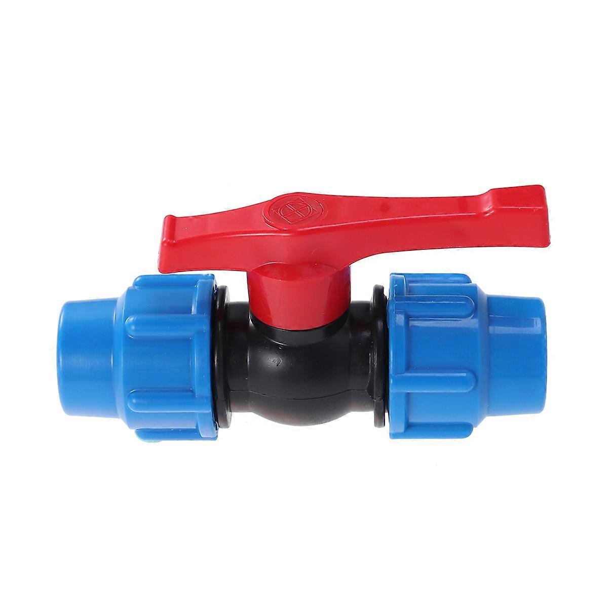 Ball Valve Pe Thread Shutoff Valve for Irrigation 6Pcs Blue Connector Pipe
