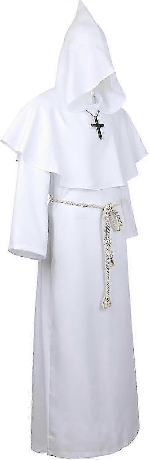 僧侶のローブ司祭の衣装修道士のローブ中世の衣装司祭ハロウィーンの衣装男性のための善