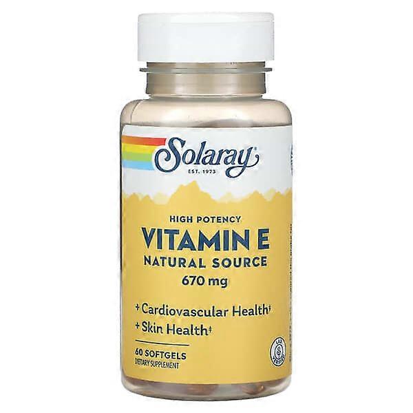Solaray, Vitamin E, Natural Source, High Potency , 670 mg, 60 Softgels