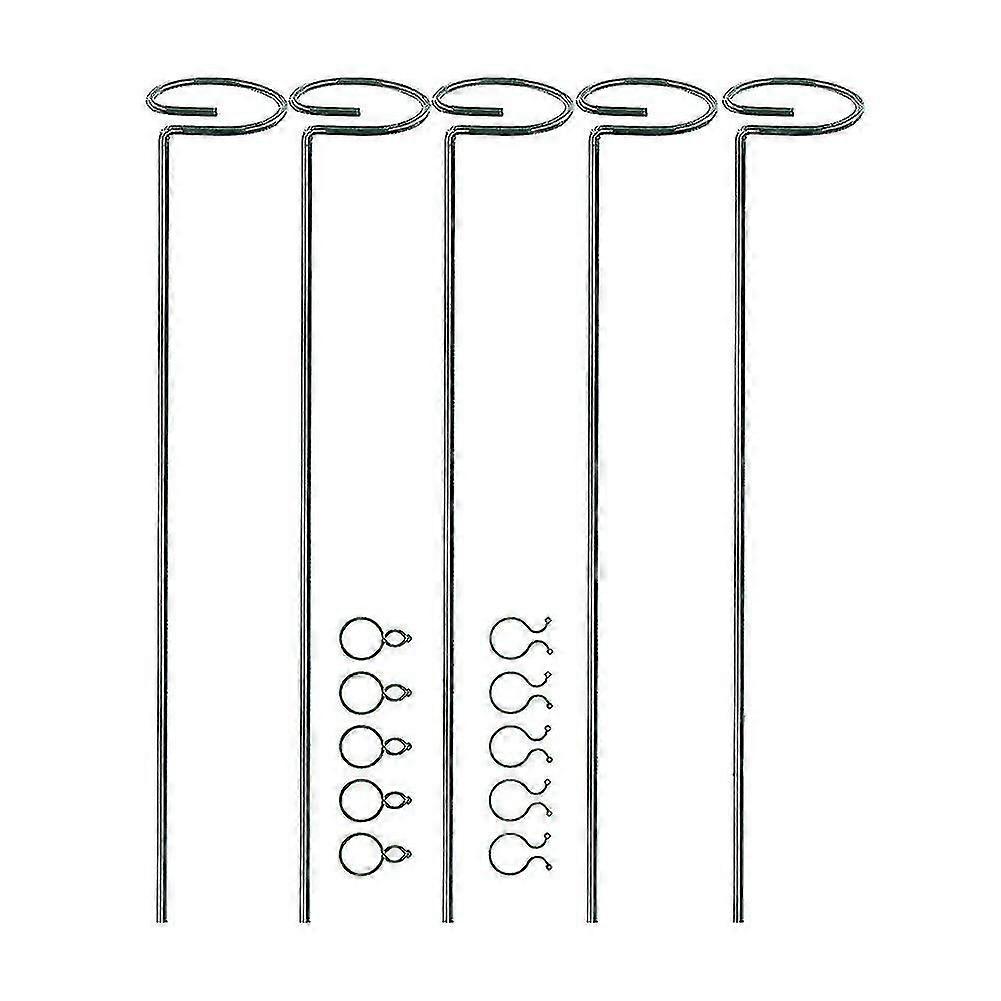 5パックガーデンサポートメタルシングルステムサポートスティック
