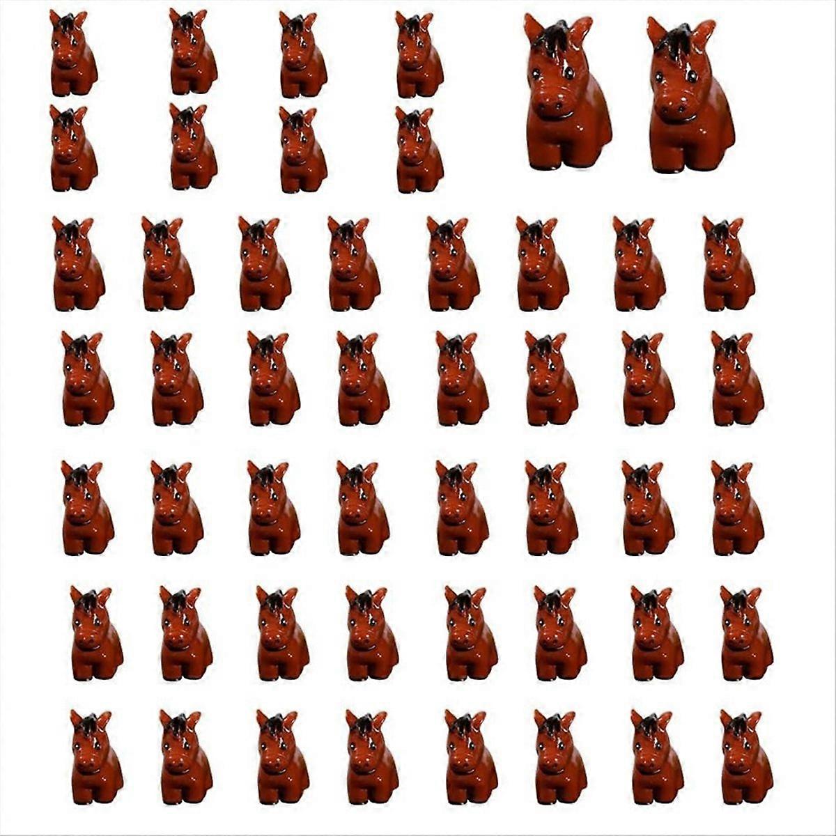 50PCS Mini Jungle Animals Figurines Resin Tiny Animal Miniatures, E