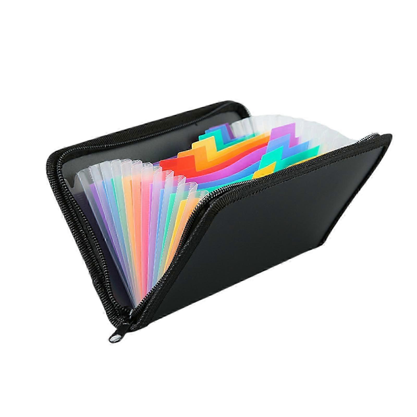 Expandable 13-Pocket File Folder for Organising Receipts, Cards, and Coupons in Home or Office