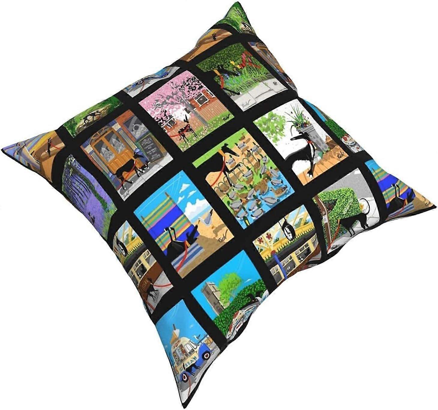 y267あなたの目の後ろの光タペストリー枕カバーファッションスクエア枕カバークッションカバー装飾スロー枕カバー45 x 45 cm-ブラック3-18 "x18" -TB17