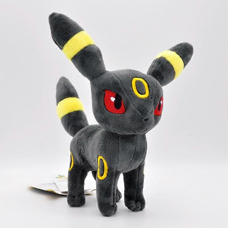Standing Shiny Umbreon Eevee Evolution Stuffed Plush Toy, High-Quality Cartoon Animal Toy, 15CM