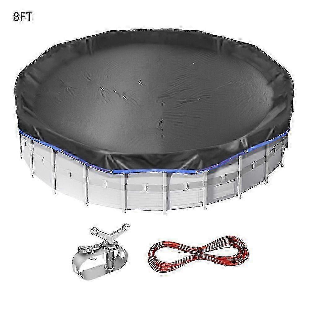 Pool Covers for above Ground Round Pools, Swimming Pool Cover for Frame Pools and Inflatable Pools, 420D Heavy Duty Waterproof and Dustproof