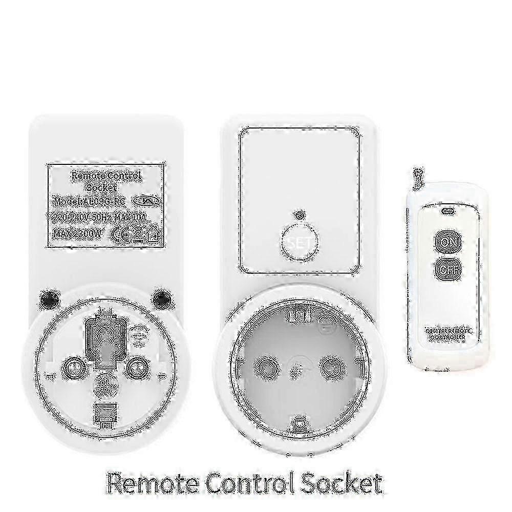 Smart Remote Control Power Outlet EU Plug with Wireless Switch miao4