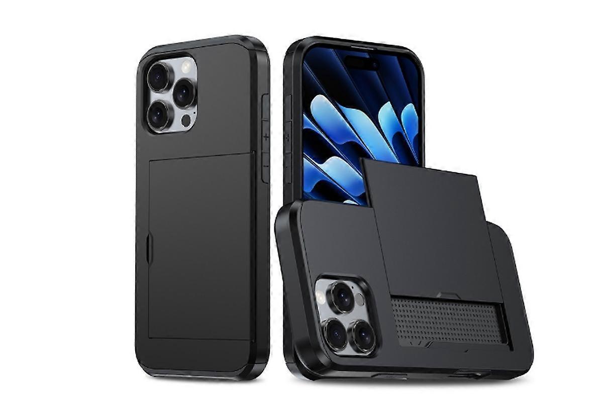 Shockproof Phone Cover Case With Card Holder For Apple iPhone 16 Or 15
