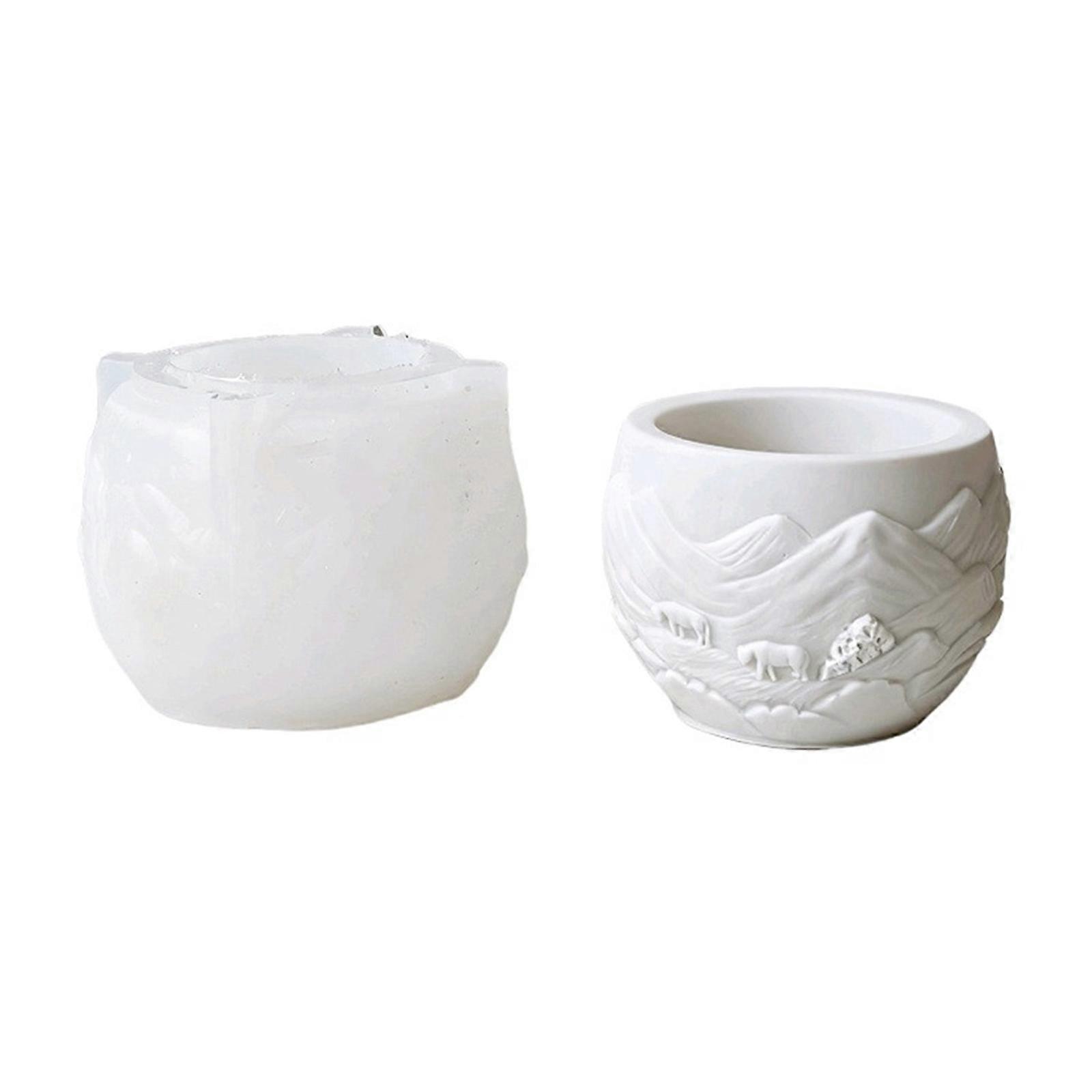 Silicone Mould For Customes Candle And Planter Soft Materials Ideal For Craft And Home Decoration Enthusiasts Multicolor