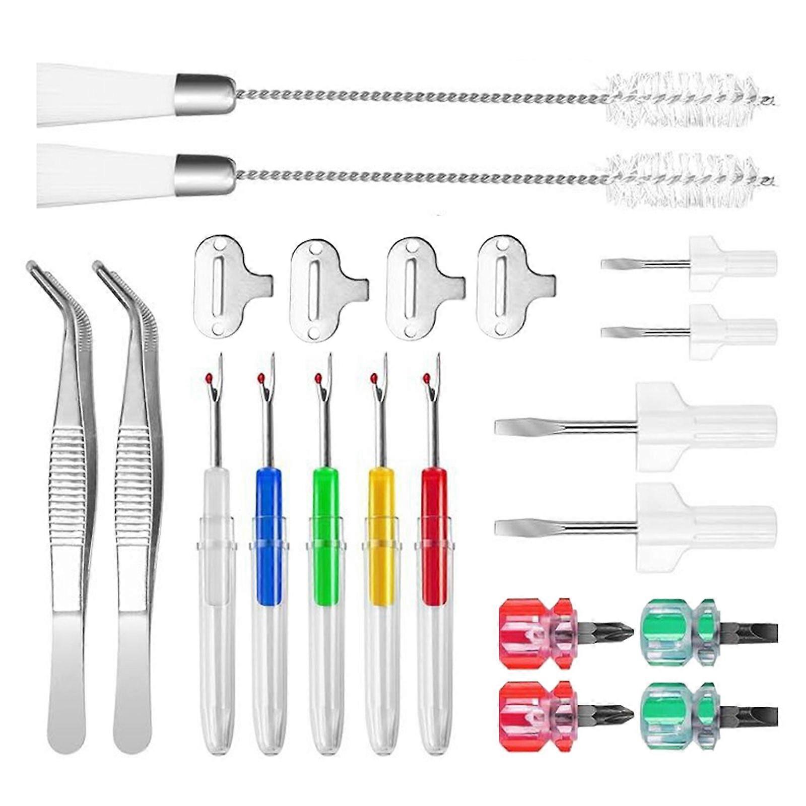 Sewing Machine Accessories With Tweezers Brushes Seam Unpicker and Screwdrivers for Improved Sewing Efficiency Multicolor
