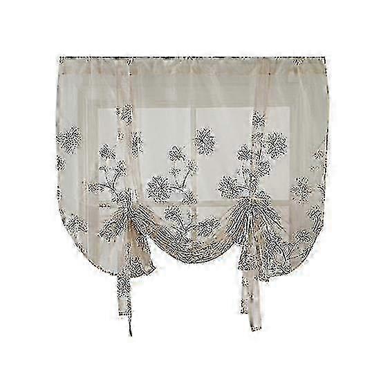 Revamped Polyester Flower-Print Kitchen Valance Window Drape Curtain Home Decor