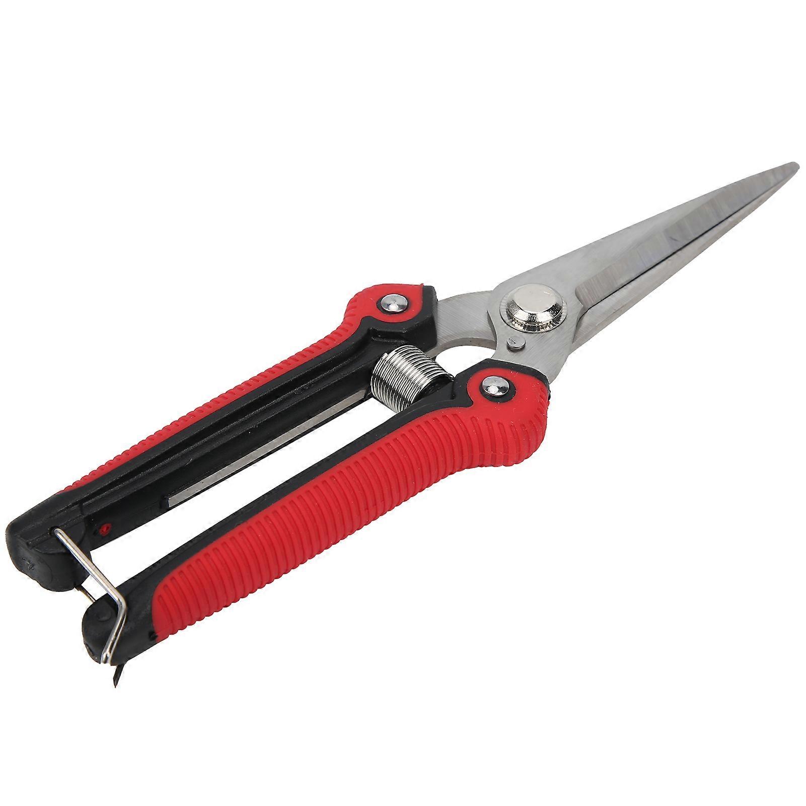 Pruning Shears Red Multifunctional Effortless Stainless Steel Garden Branch Scissors