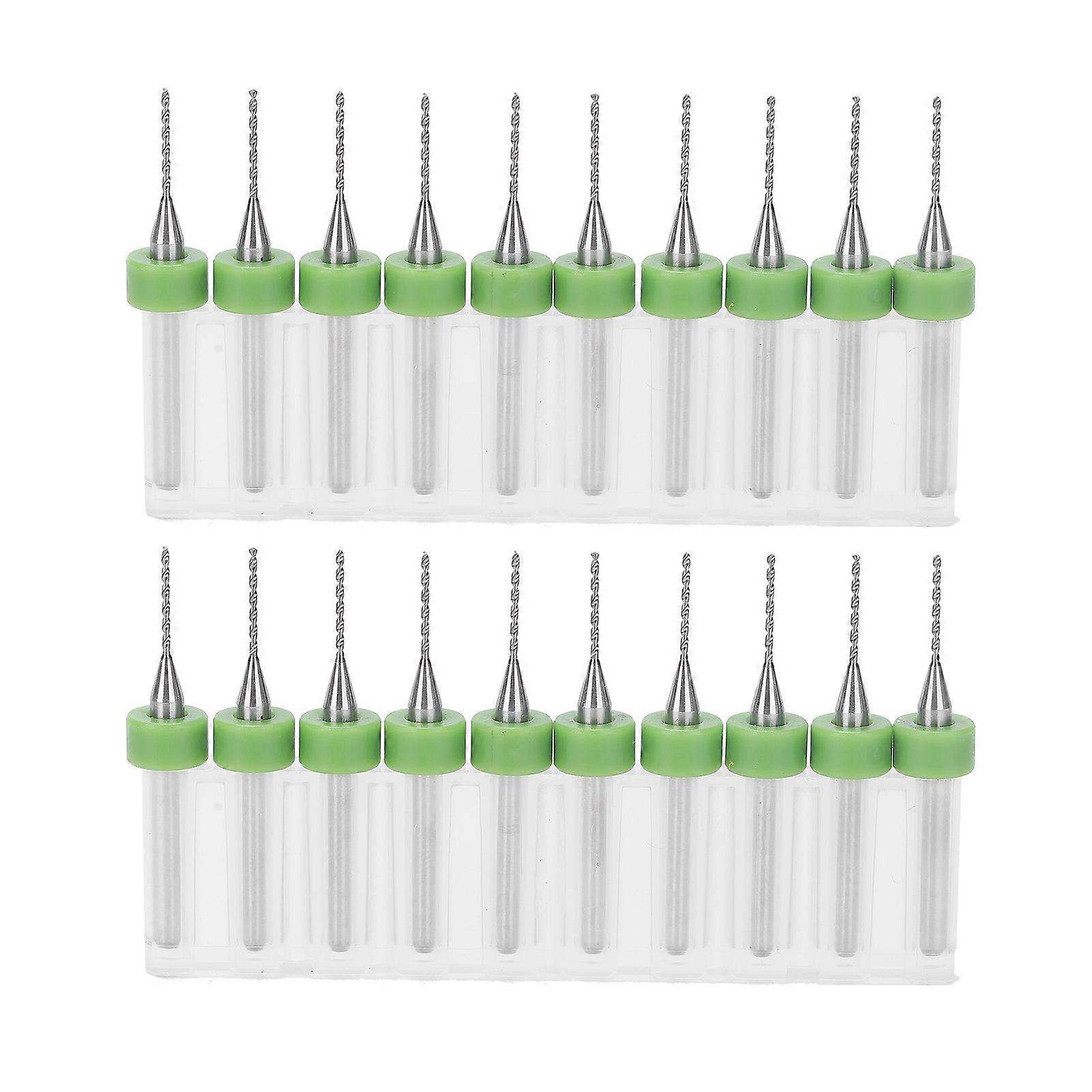 20Pcs PCB Drill Bit Alloy Tungsten Steel Circuit Board Micro Twist Vertical Punch Tool Set