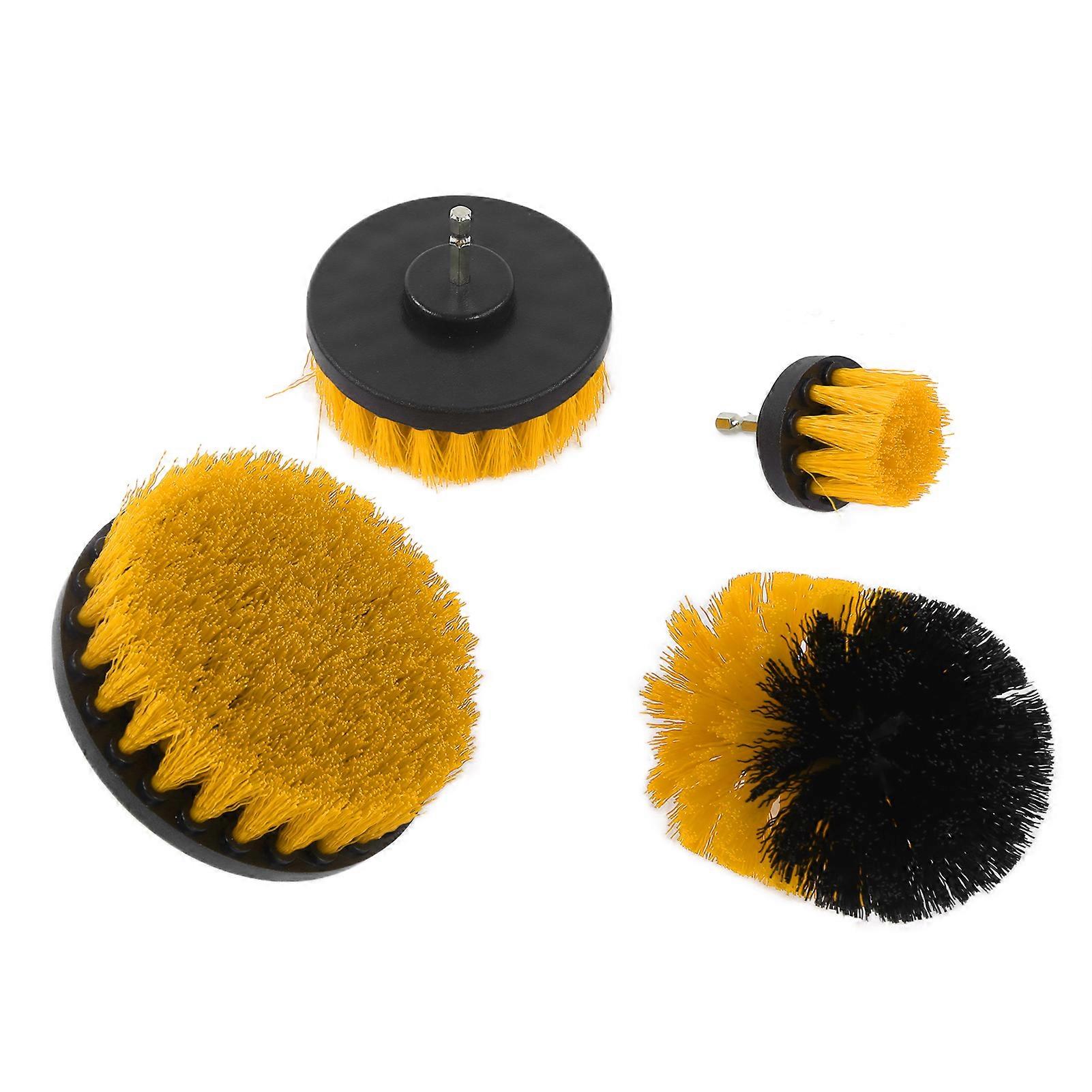 Drill brush set for vehicle cleaning, 4pcs power scrubber tool