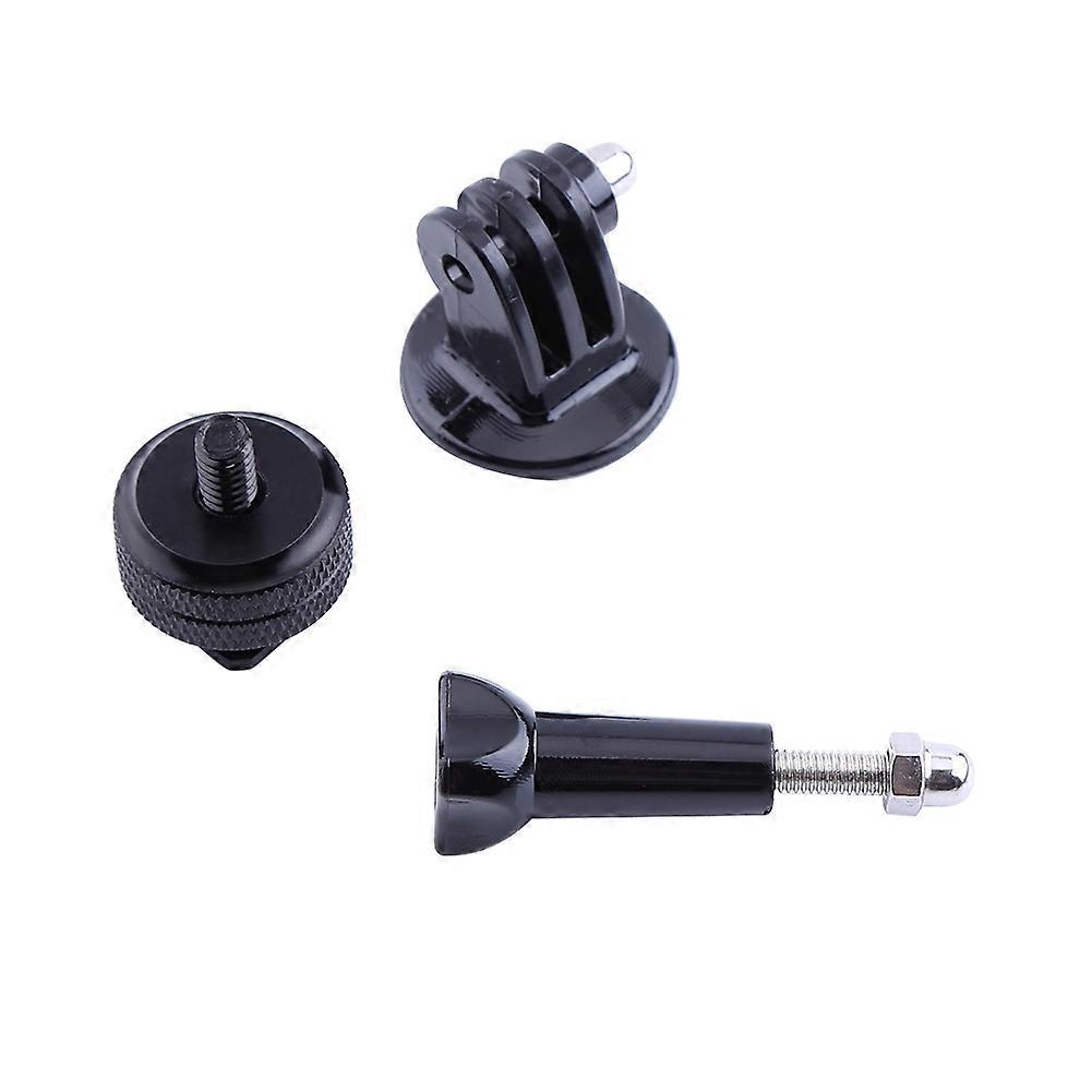 Black 1/4" Hot Shoe Adapter With Tripod Mount Adapter Set For Gopro Hero 2/3/3+/4 Camera