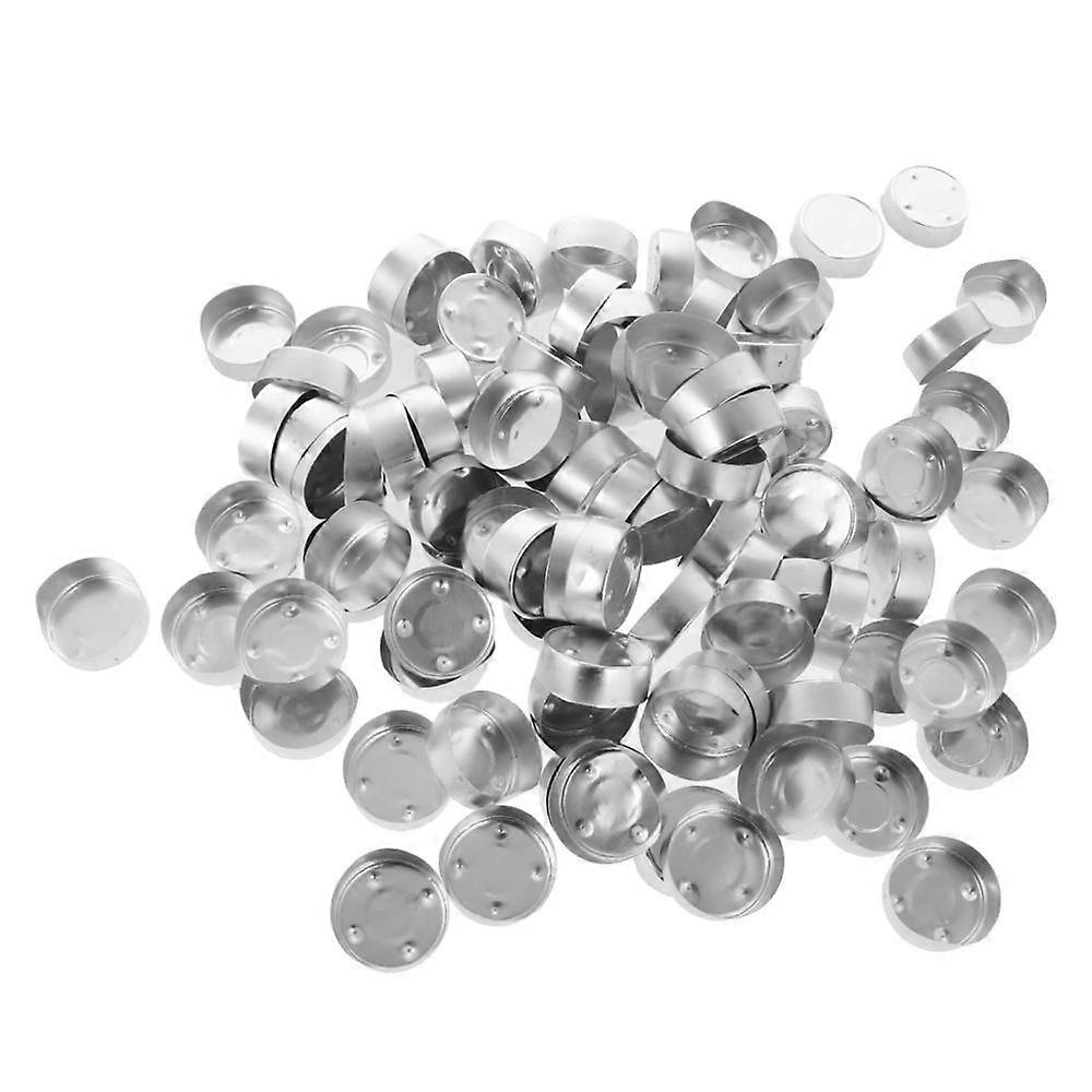 100pcs Empty Aluminum Tea Light Case Container Boxes Candle Container Making 3#