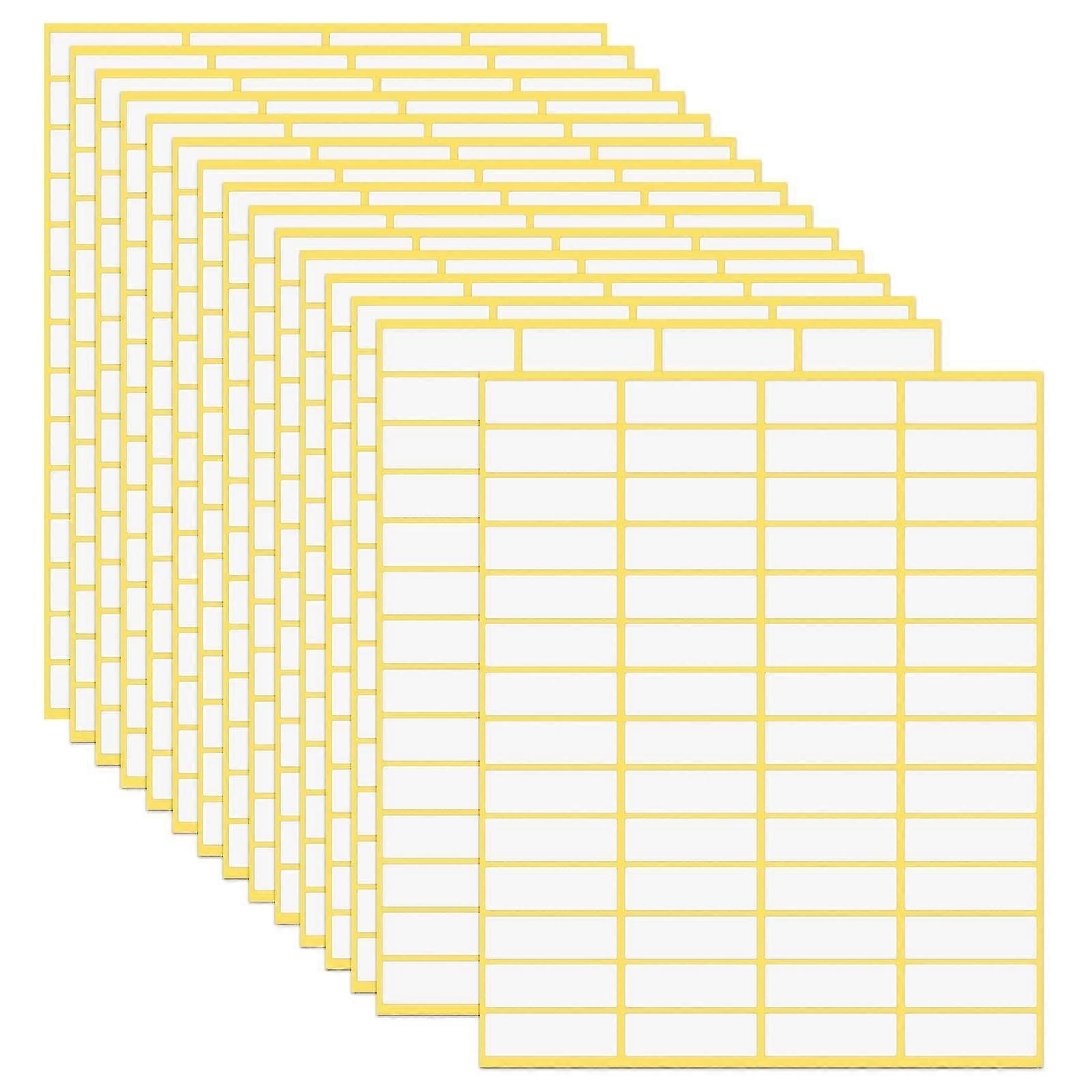 15 Sheet A5 Self Adhesive Stickers Labels, Matte White Labels Stickers, Printable Sticky Sheet Labels, File Folder