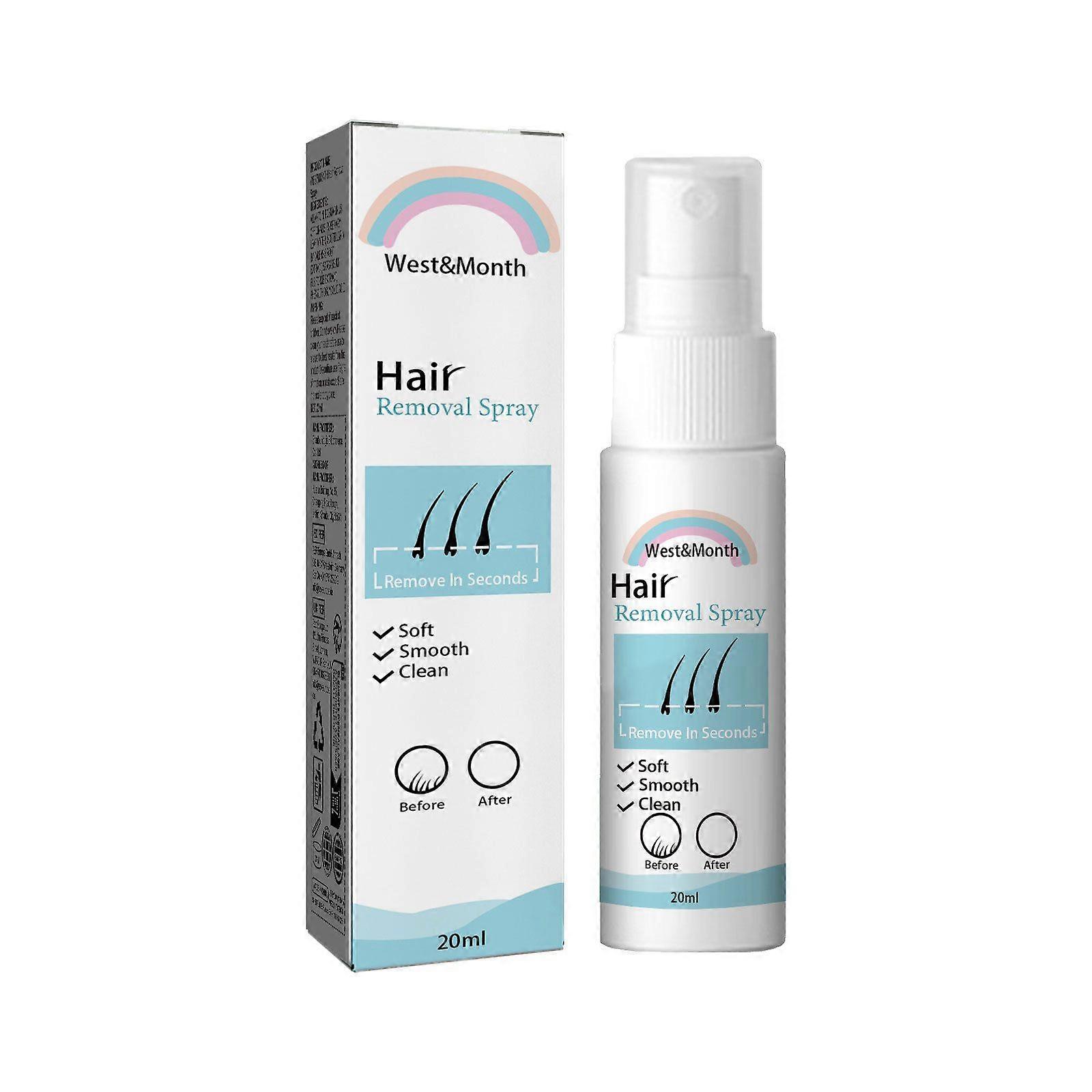 Spray dépilatoire pour une épilation rapide sur tout le corps, aisselles, parties intimes, épilation douce et rapide, boîte de 20 ml