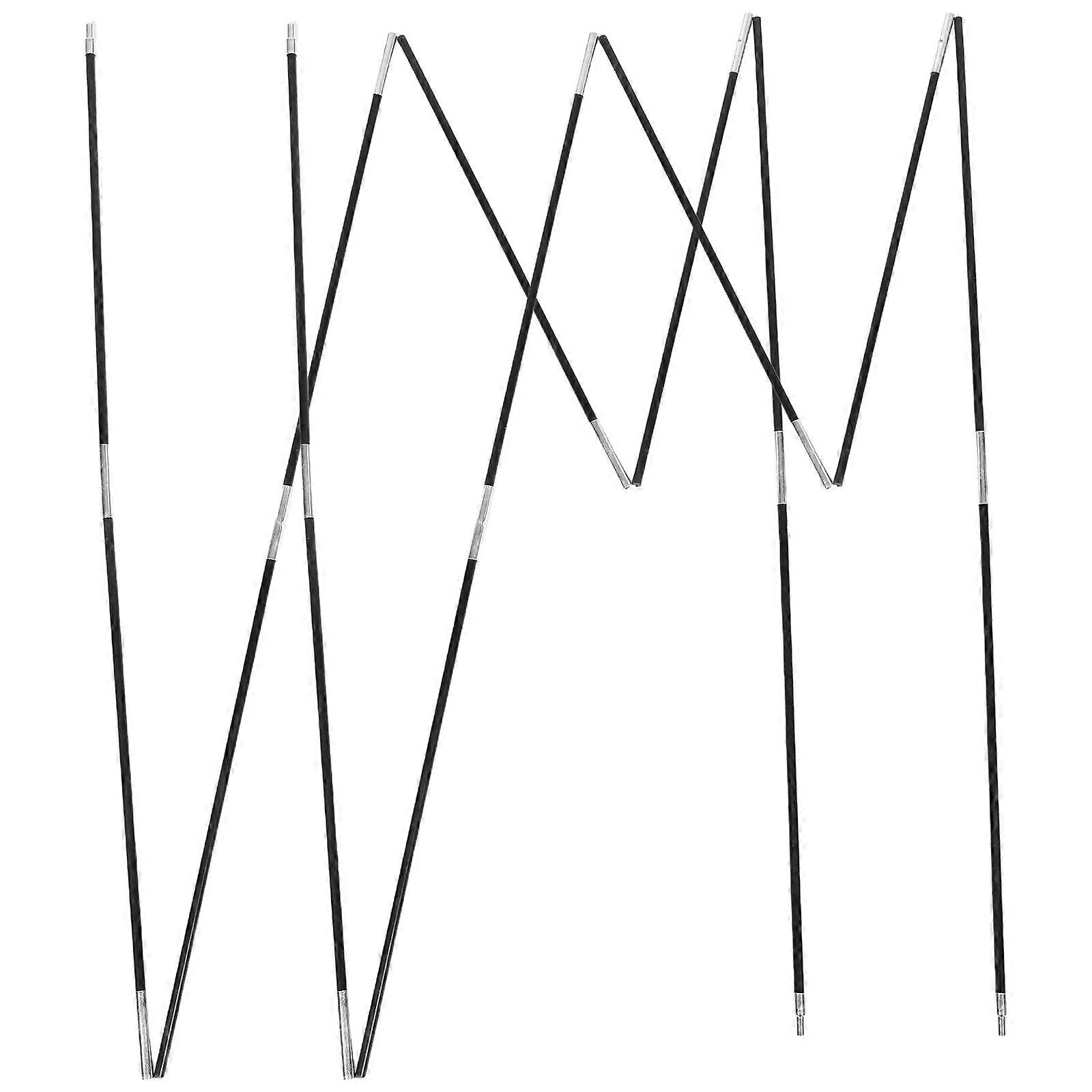 Outdoor Tent Pole Replacement for Camping 2Pcs Collapsible Rods Black